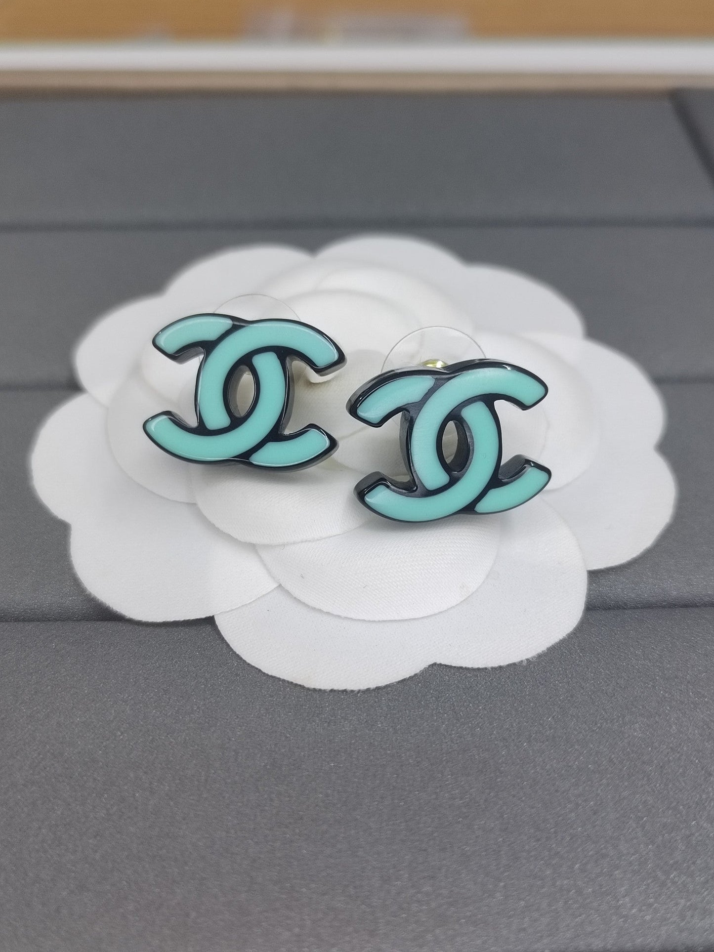 18K Classic Blue Chanel Earrings