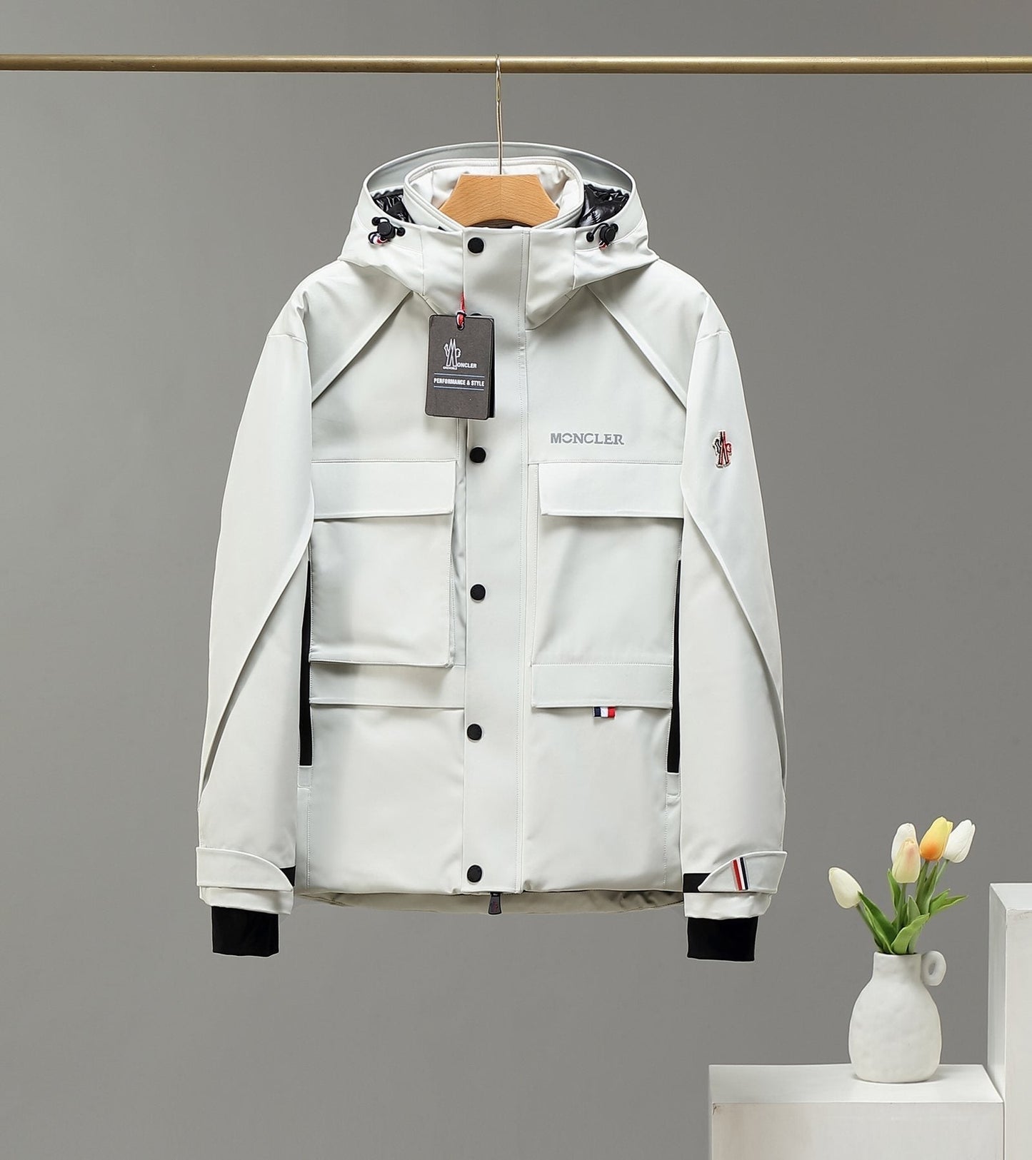Moncler Hooded Puffer Coat — front
