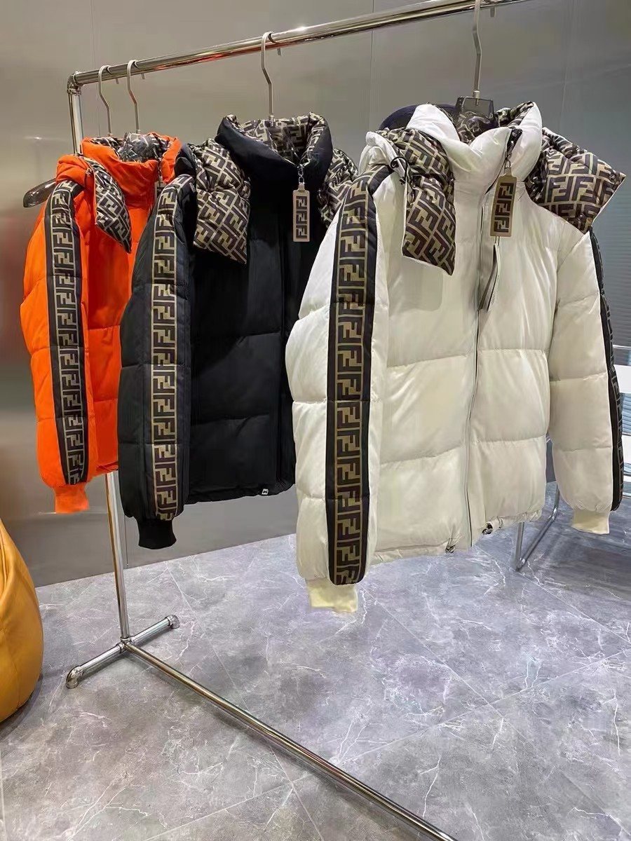 Fendi Reversible Monogram Hooded Puffer Jacket — comparison