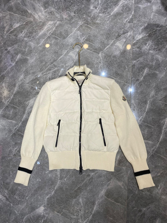 Moncler Women's Knit-Sleeve Puffer Jacket — hero