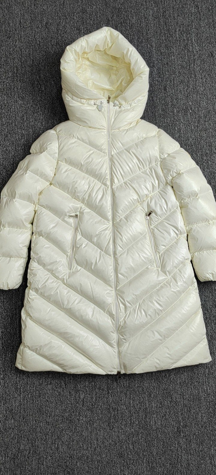 Moncler Women's Hooded Long Down Coat — front