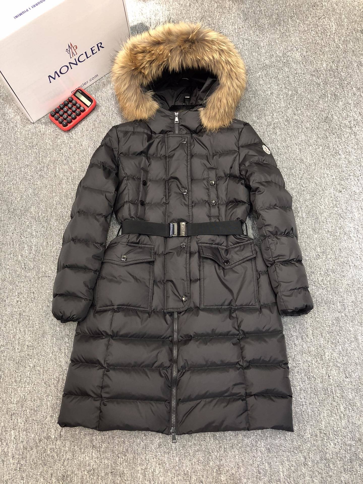Moncler Women's Hooded Long Down Coat — hero