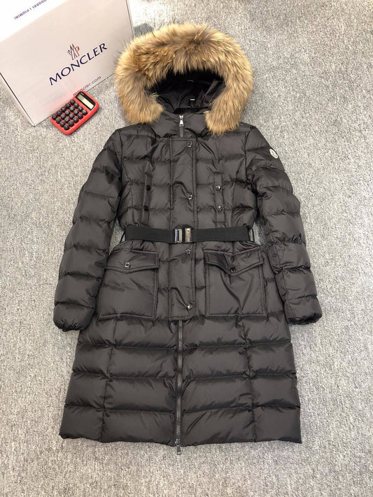 Moncler Women's Hooded Long Down Coat — hero