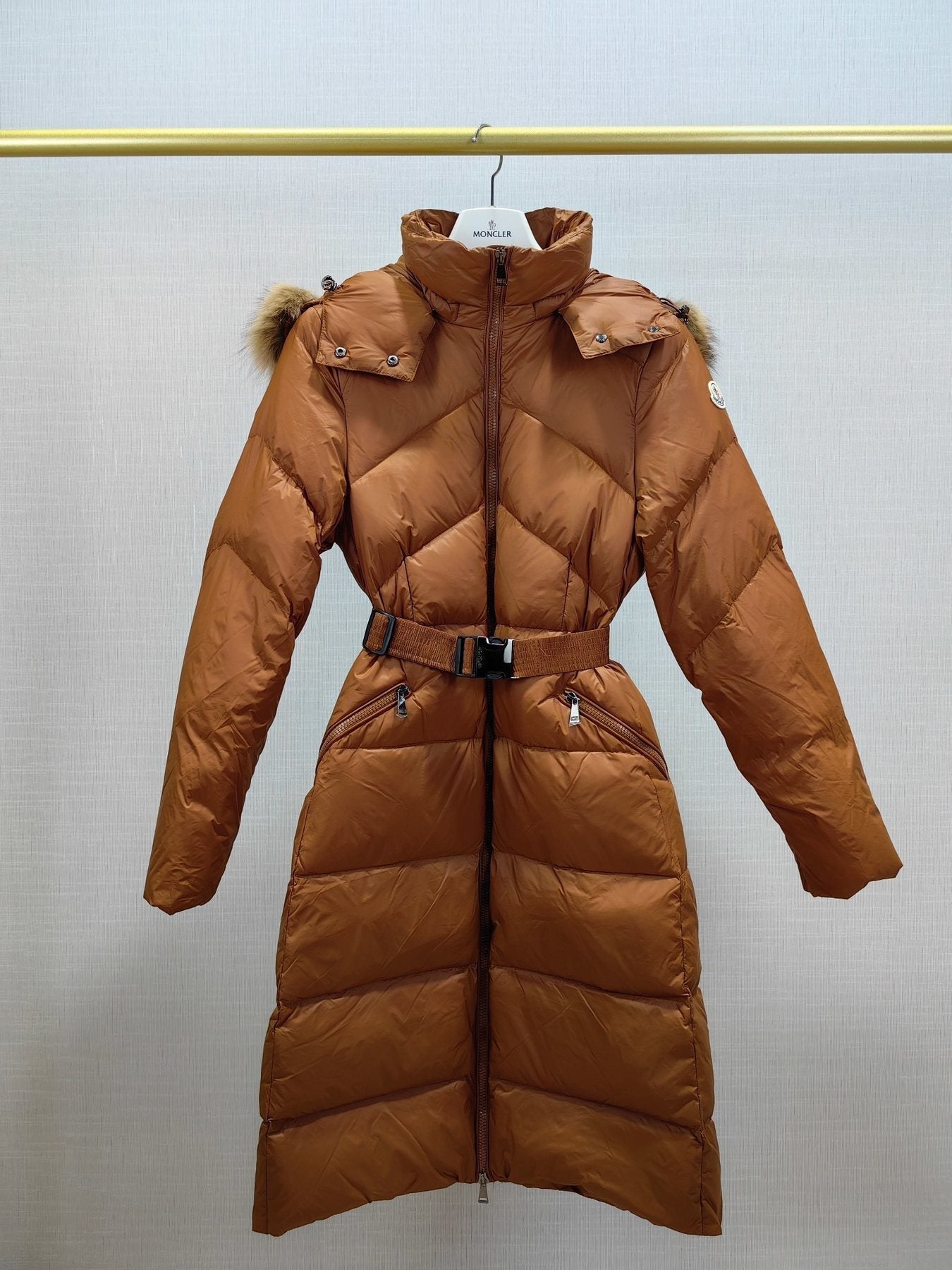 Moncler Lalteron Women's Long Down Coat — front