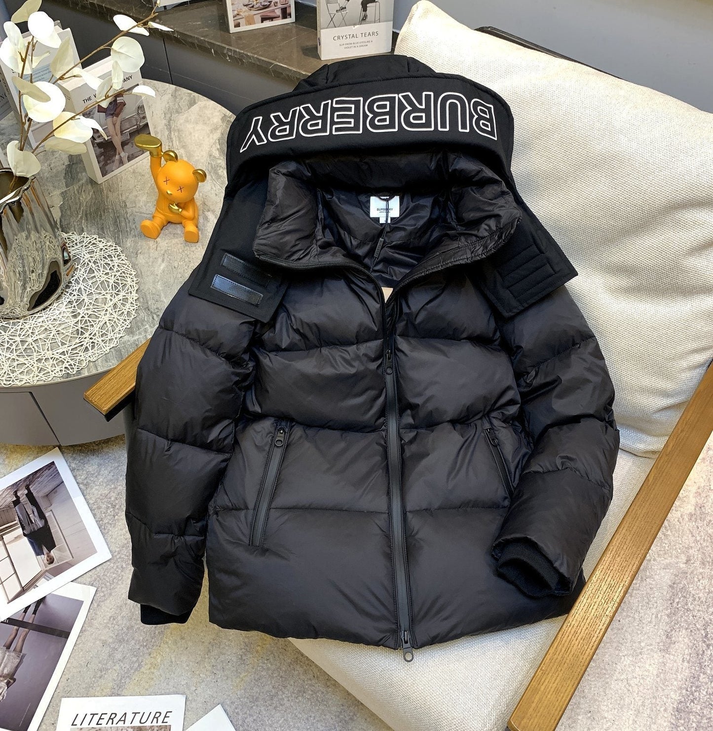 Burberry Hooded Short Down Jacket — front