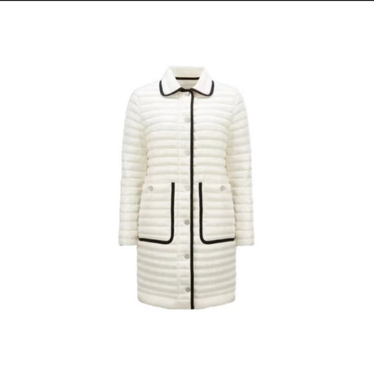 Moncler Women's Long Quilted Button-Front Down Coat — hero