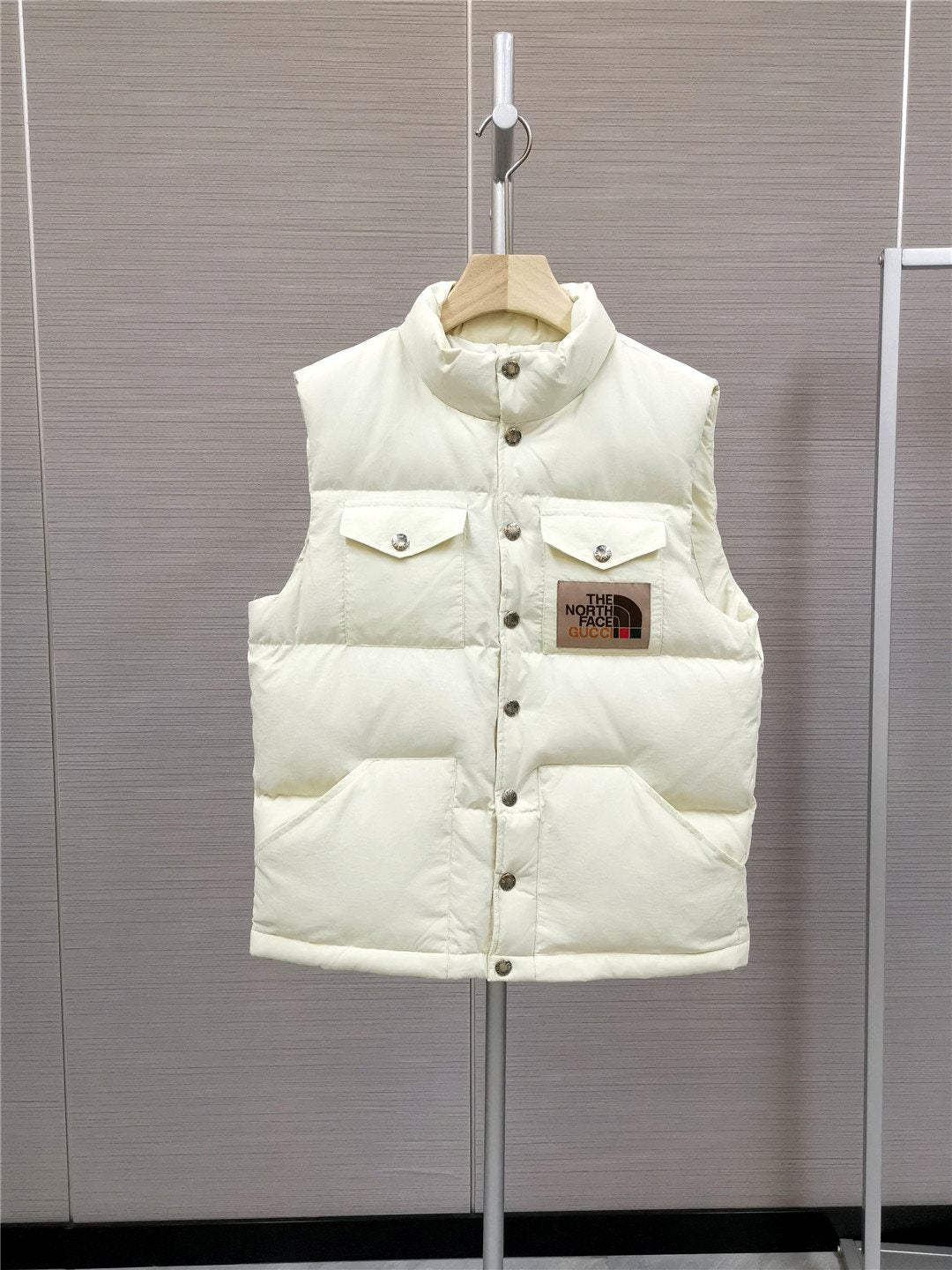The North Face Gucci Padded Snap-Front Vest — front