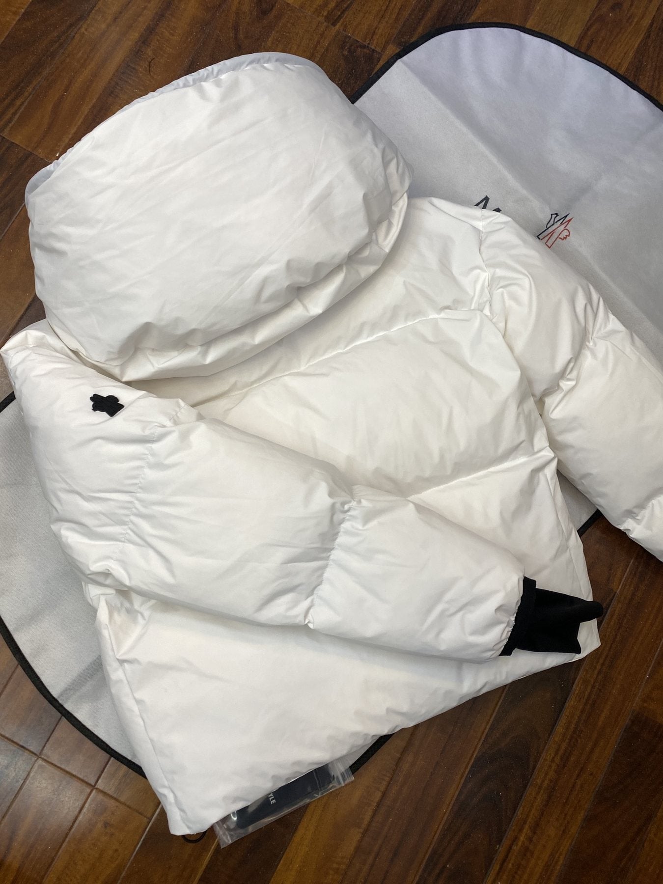 Moncler Cropped Hooded Puffer Coat — back