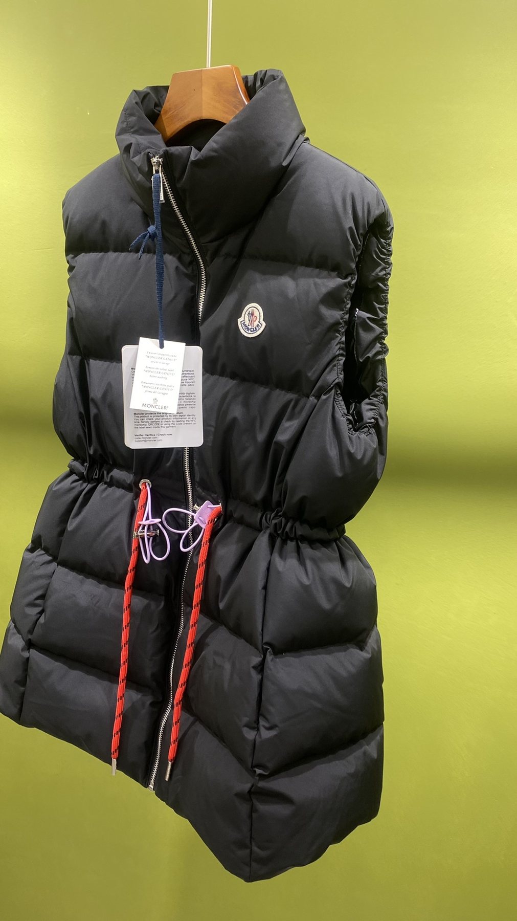 Moncler Longline Quilted Down Vest — front