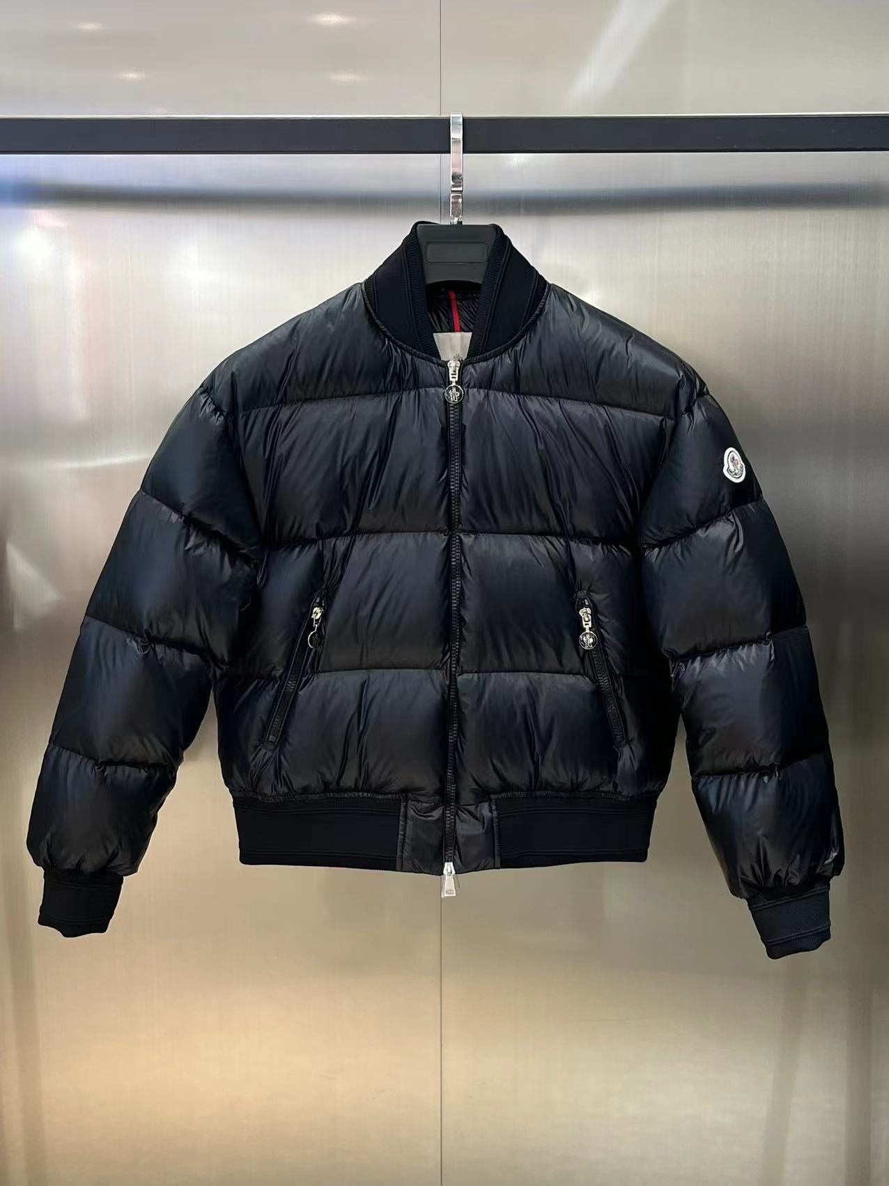 Moncler Quilted Cropped Puffer Coat — front