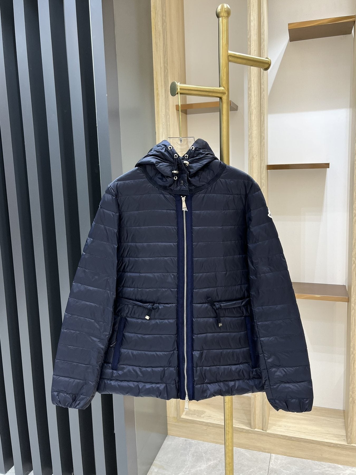 Moncler Short Hooded Down Coat — front