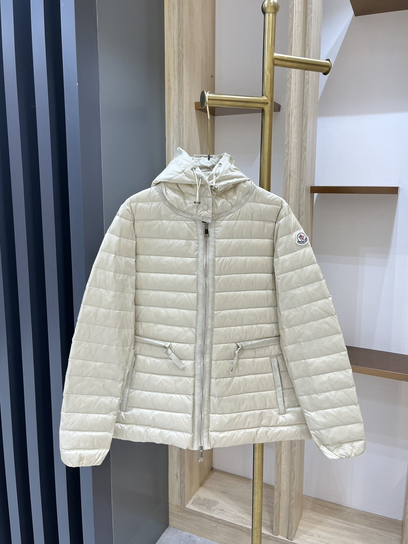Moncler Short Hooded Down Coat — front
