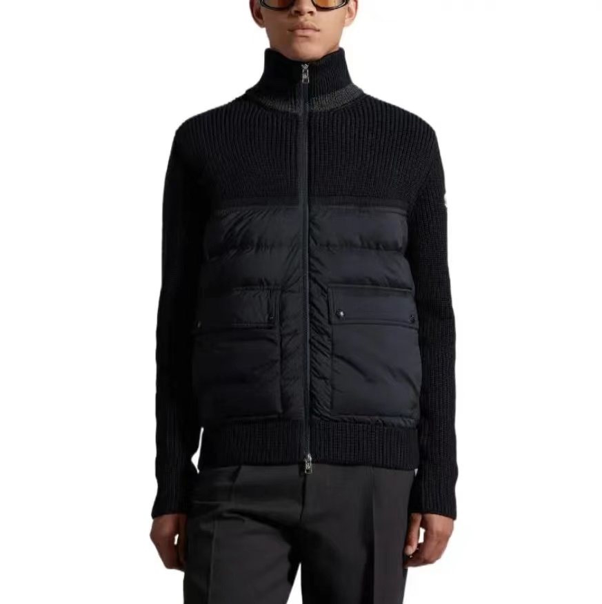 Moncler Men's Padded Panel Zip Jacket — front