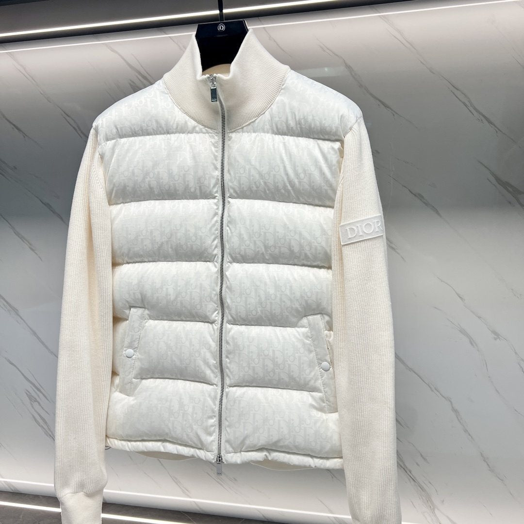 Dior Oblique Sweater Sleeve Down Jacket — hero