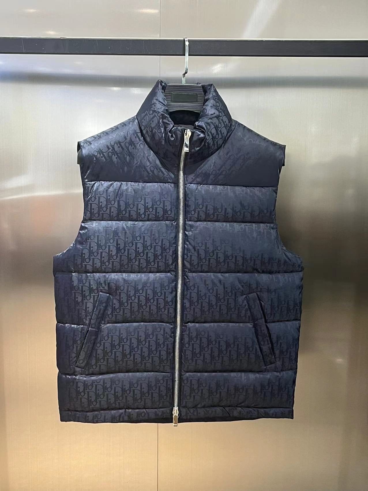 Dior All-Over Pattern Quilted Down Vest — hero