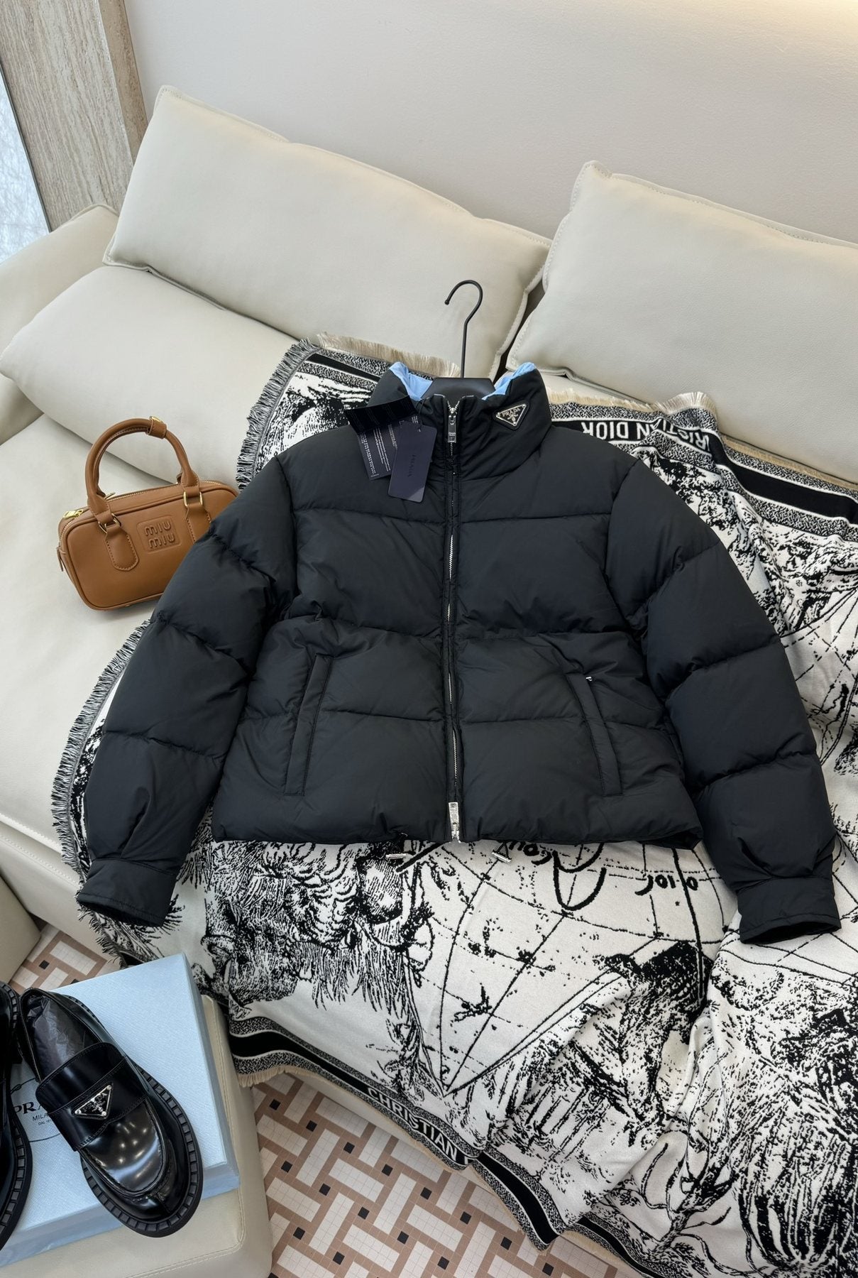 Prada Reversible Quilted Puffer Jacket — context
