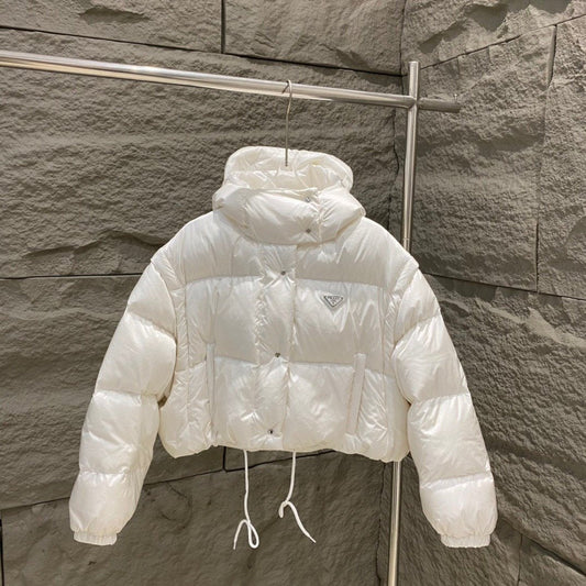 Prada Women's Cropped Convertible Puffer Jacket — hero