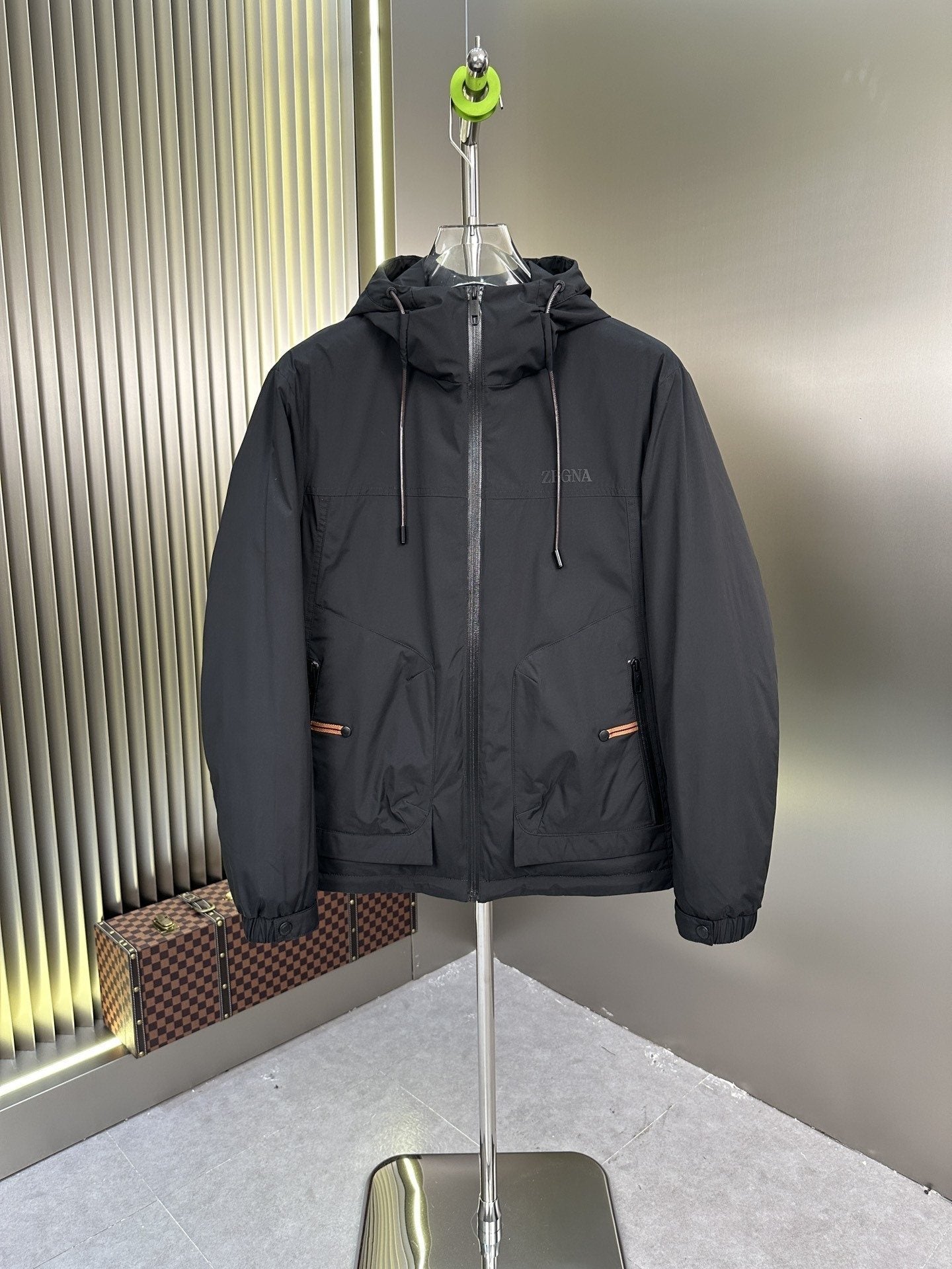 Zegna Hooded Short Down Coat — hero