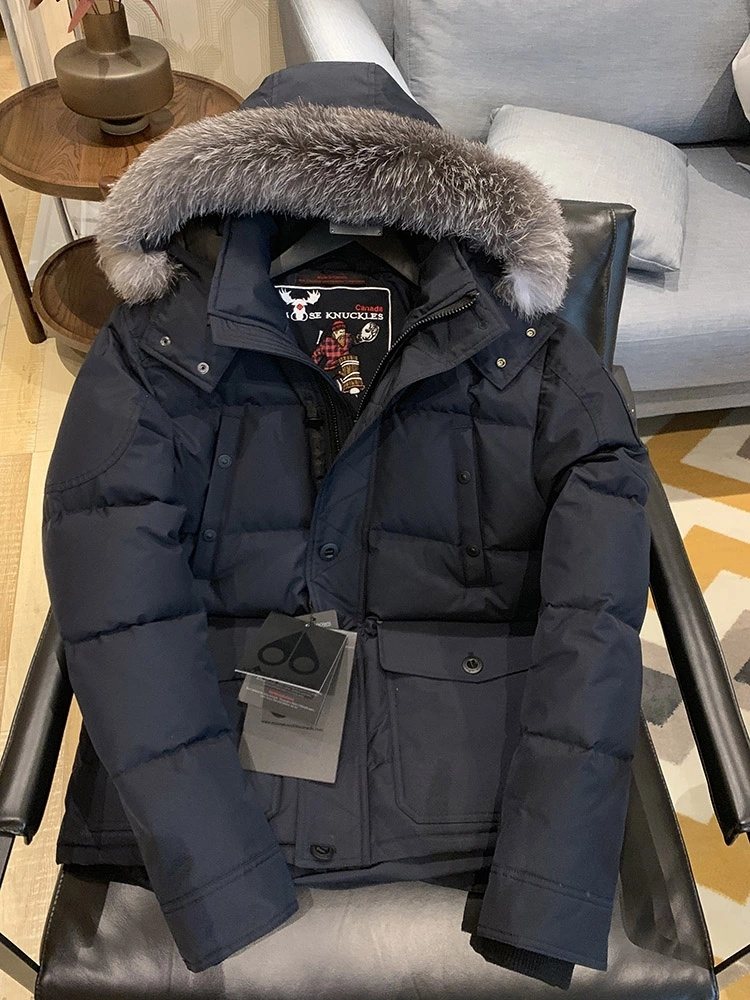 Moose Knuckles Women's Fur-Trim Hood Puffer Jacket — front