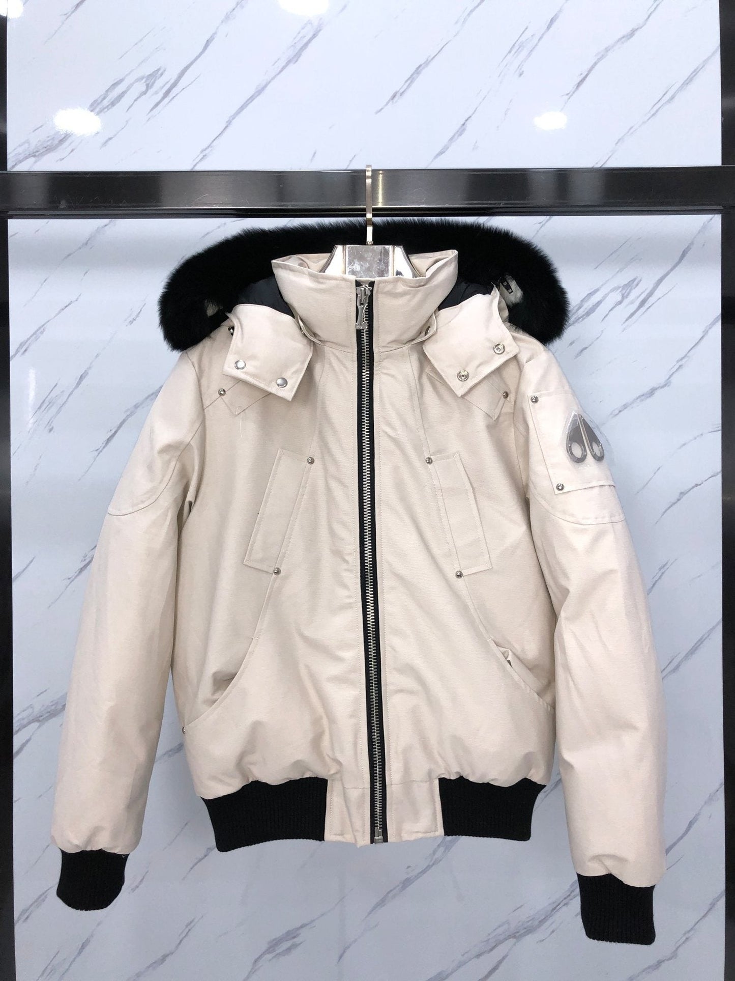 Moose Knuckles Fur-Trim Hooded Puffer Jacket — hero