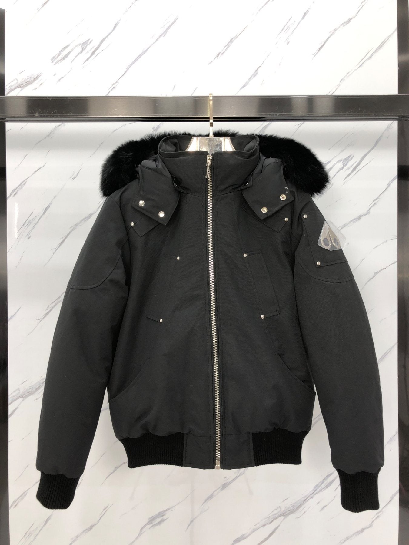 Moose Knuckles Fur-Trim Hooded Puffer Jacket — front