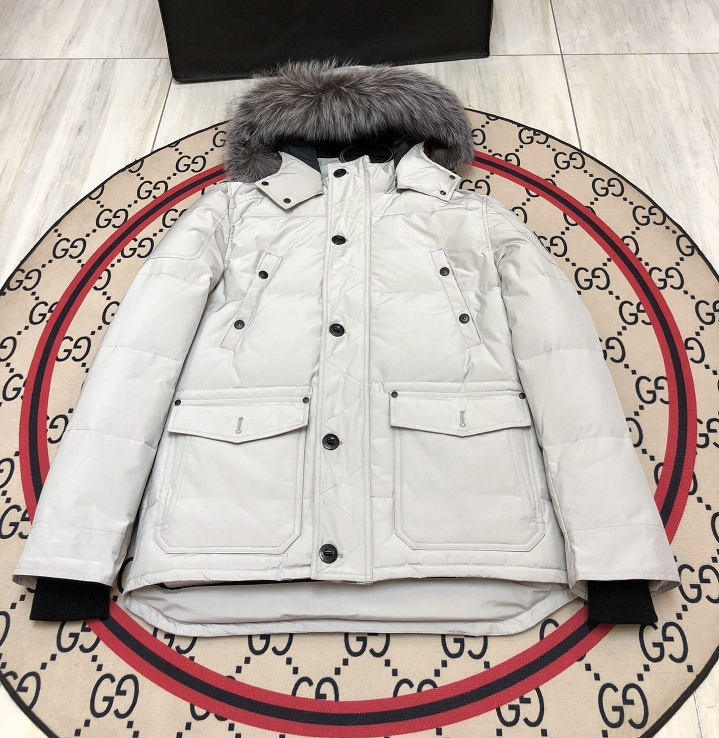 Moose Knuckles Fur-Trim Hooded Puffer Jacket — hero