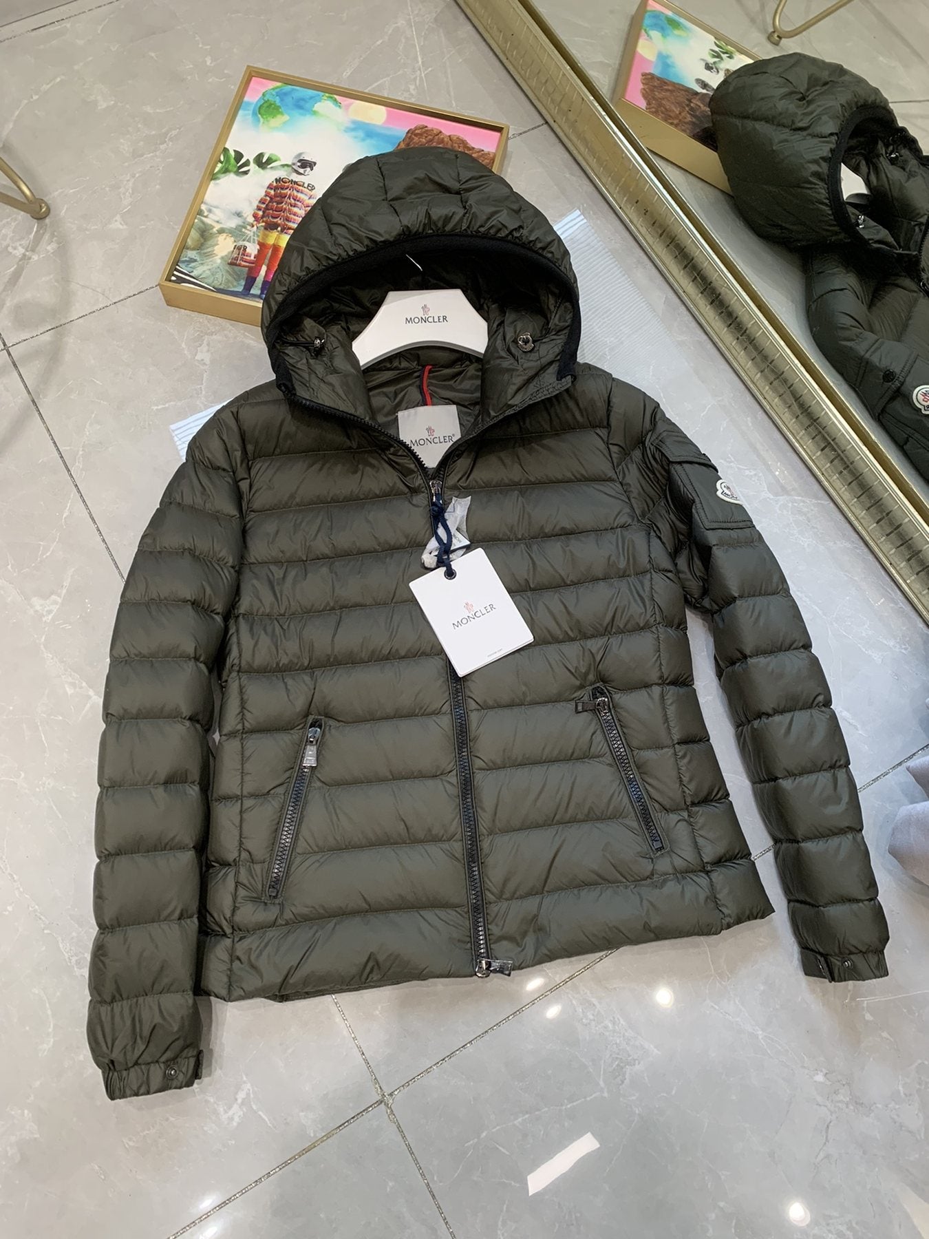 Moncler Hooded Quilted Puffer Coat — front
