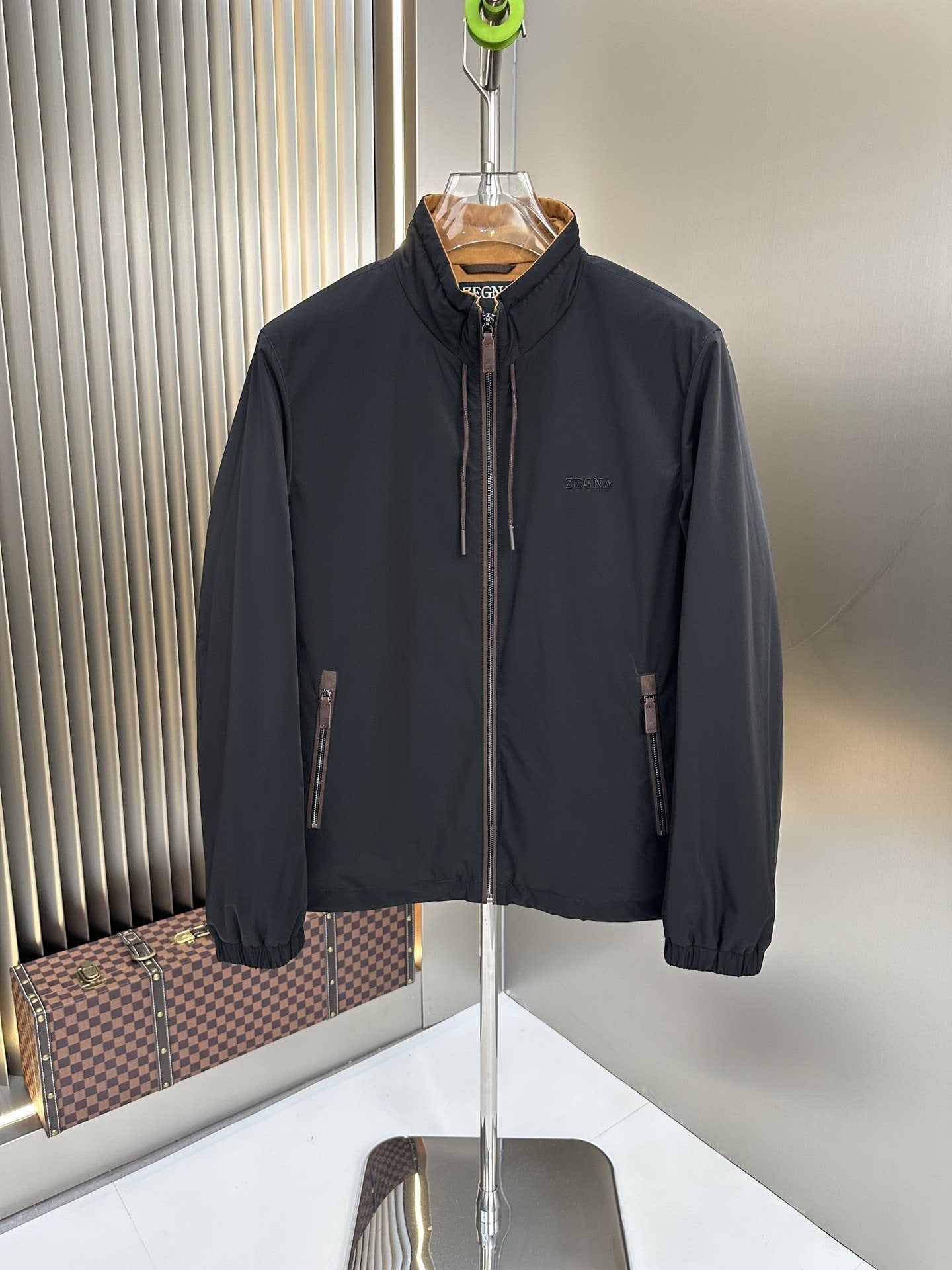 Zegna Reversible Stand-Collar Coat — hero