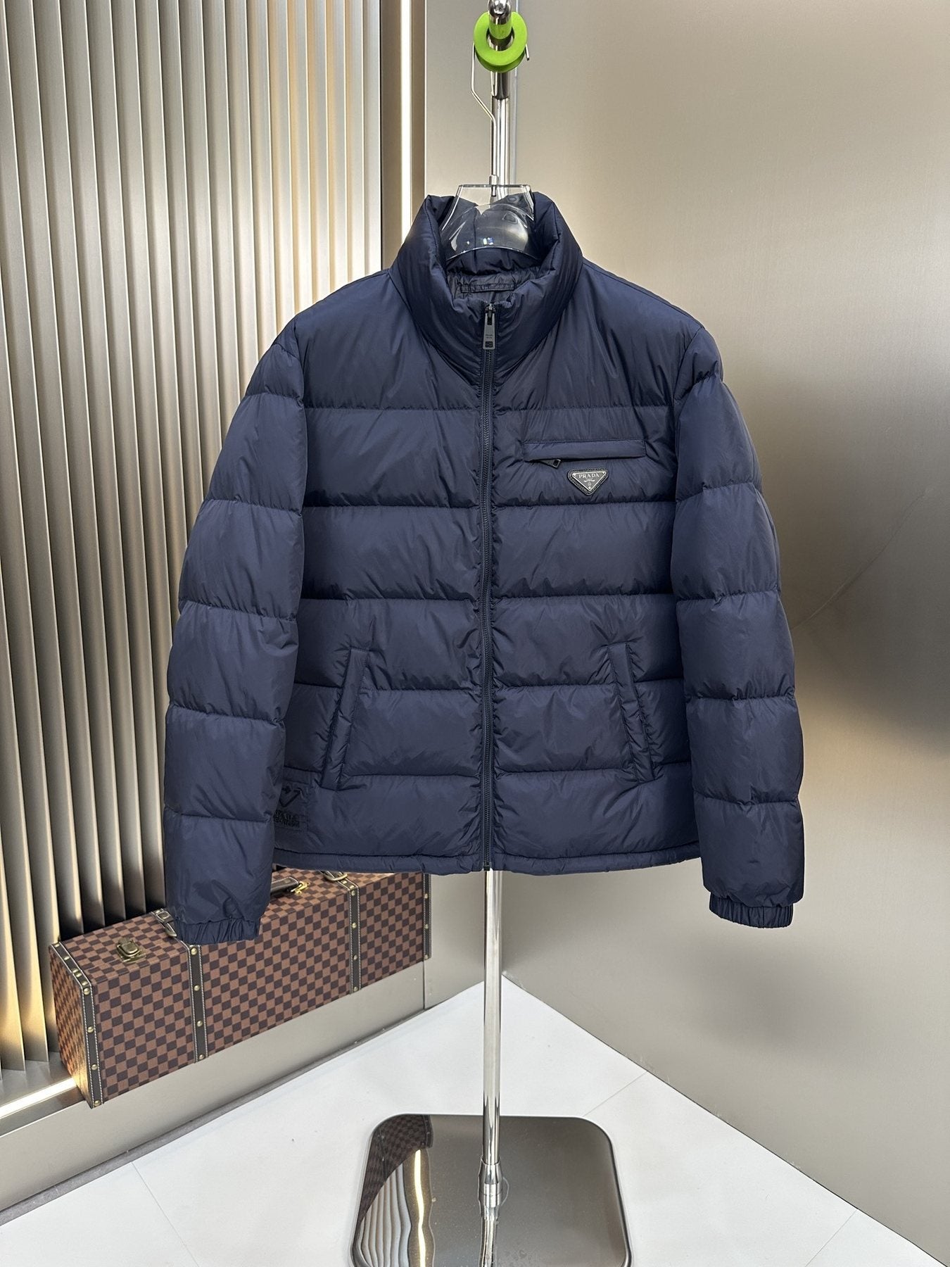 Prada Quilted Stand Collar Puffer Jacket — front