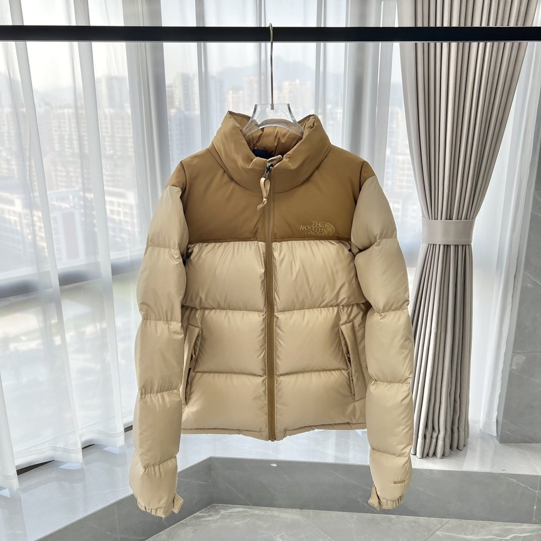 The North Face Color-Block Logo Puffer Jacket — front