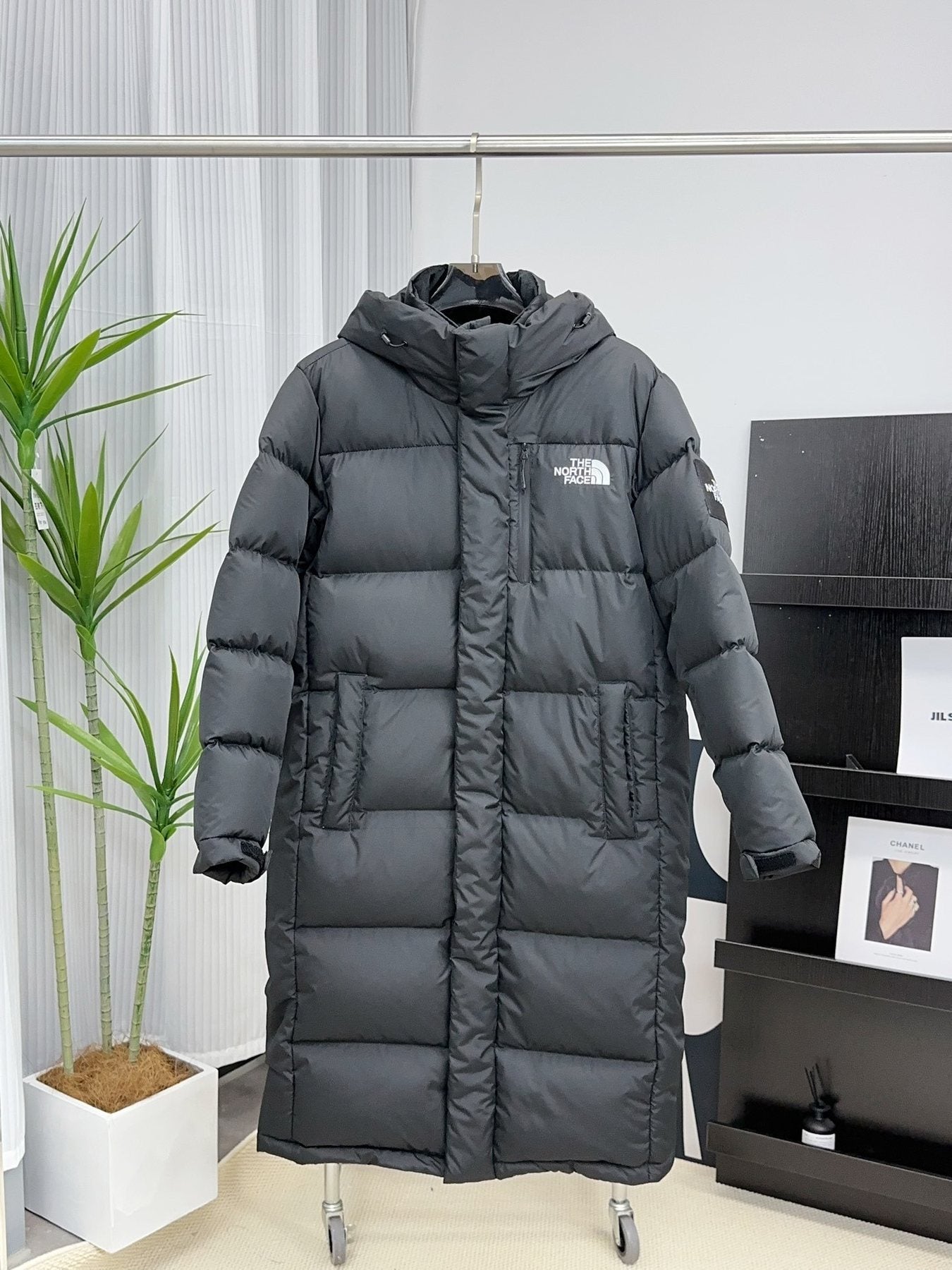The North Face Longline Hooded Puffer Jacket — front