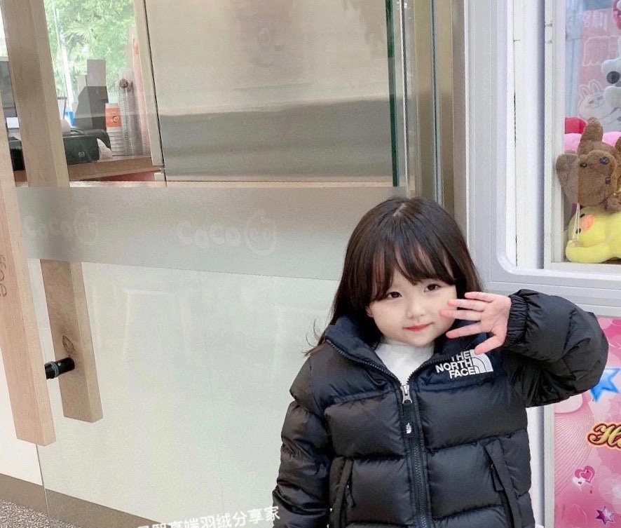 The North Face Kids' Color-Block Down Jacket — model