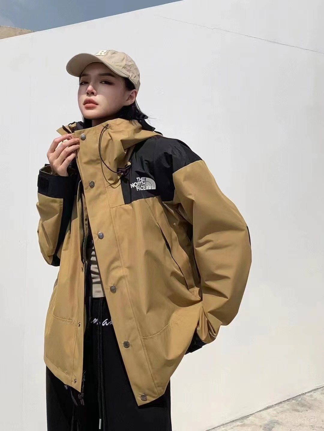 The North Face Color-Block Hooded Jacket — model