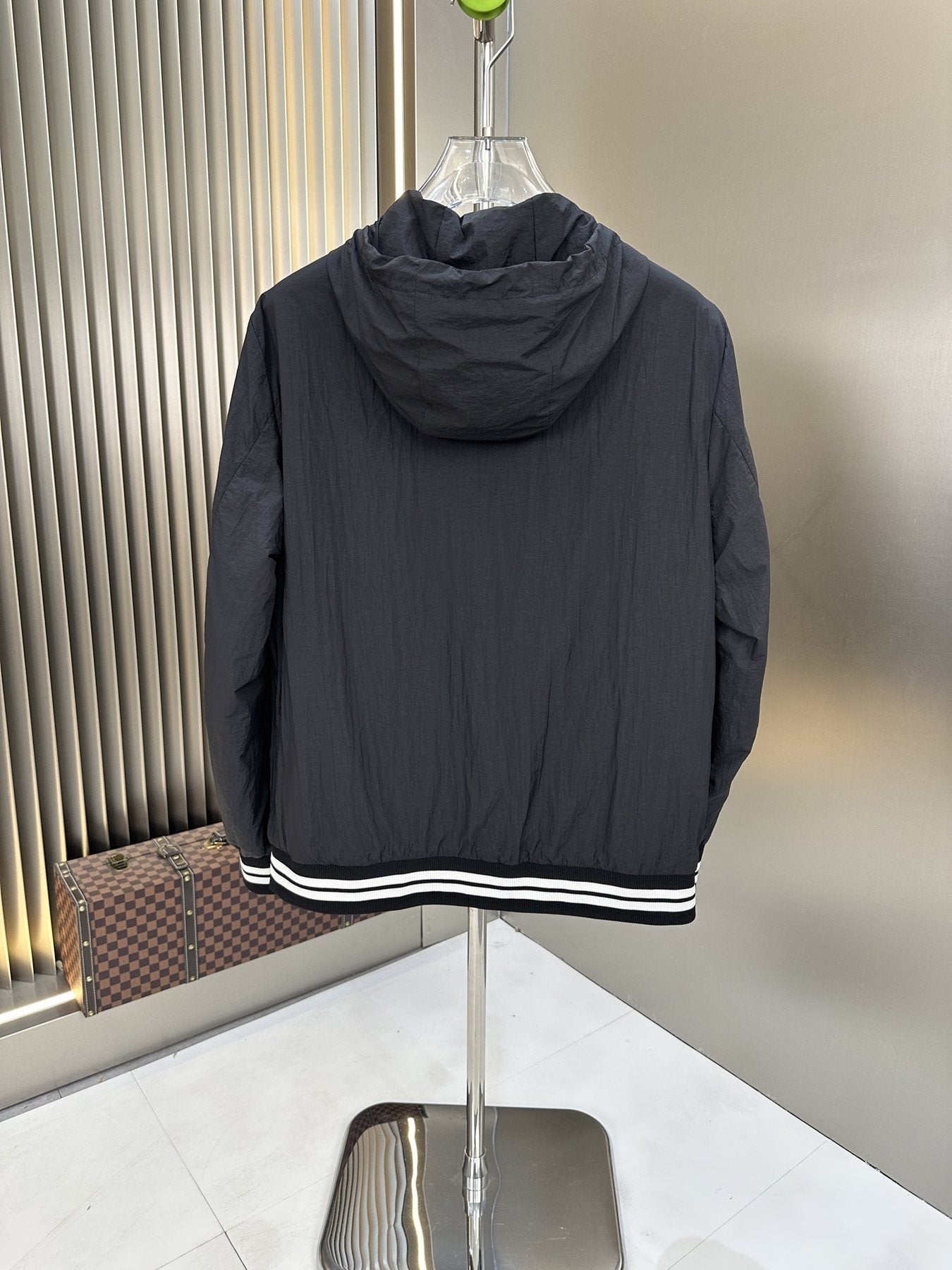 Zegna Hooded Full-Zip Windbreaker — back