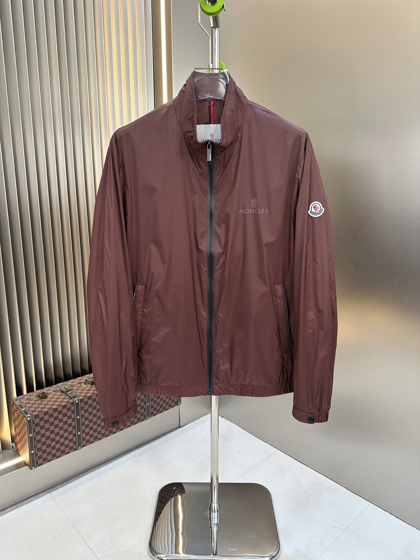 Moncler Stand-Collar Full-Zip Jacket — front