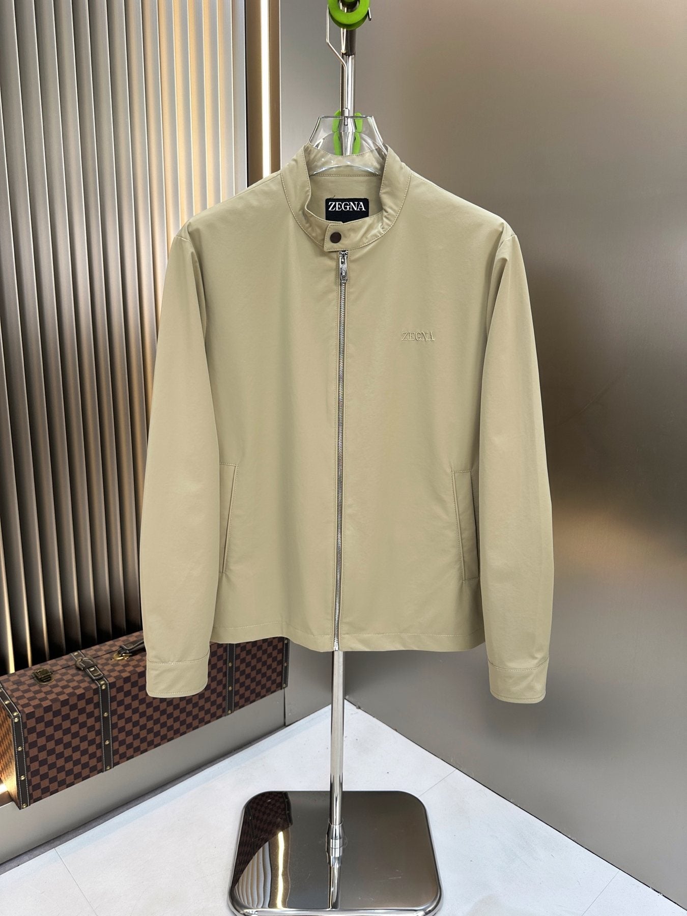 Zegna Stand-Collar Zip-Front Jacket — front