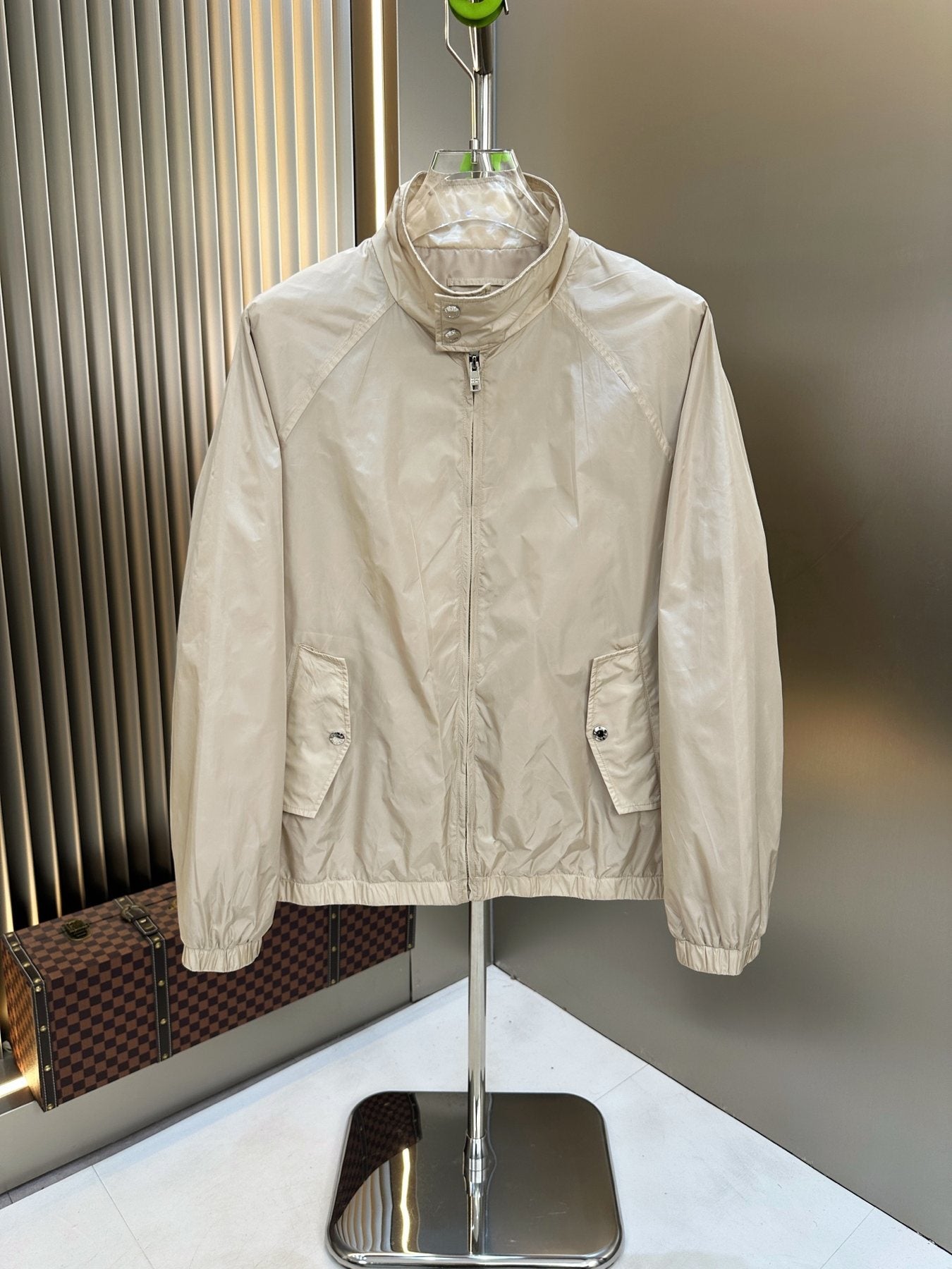 Prada Stand-Collar Zip Jacket — front