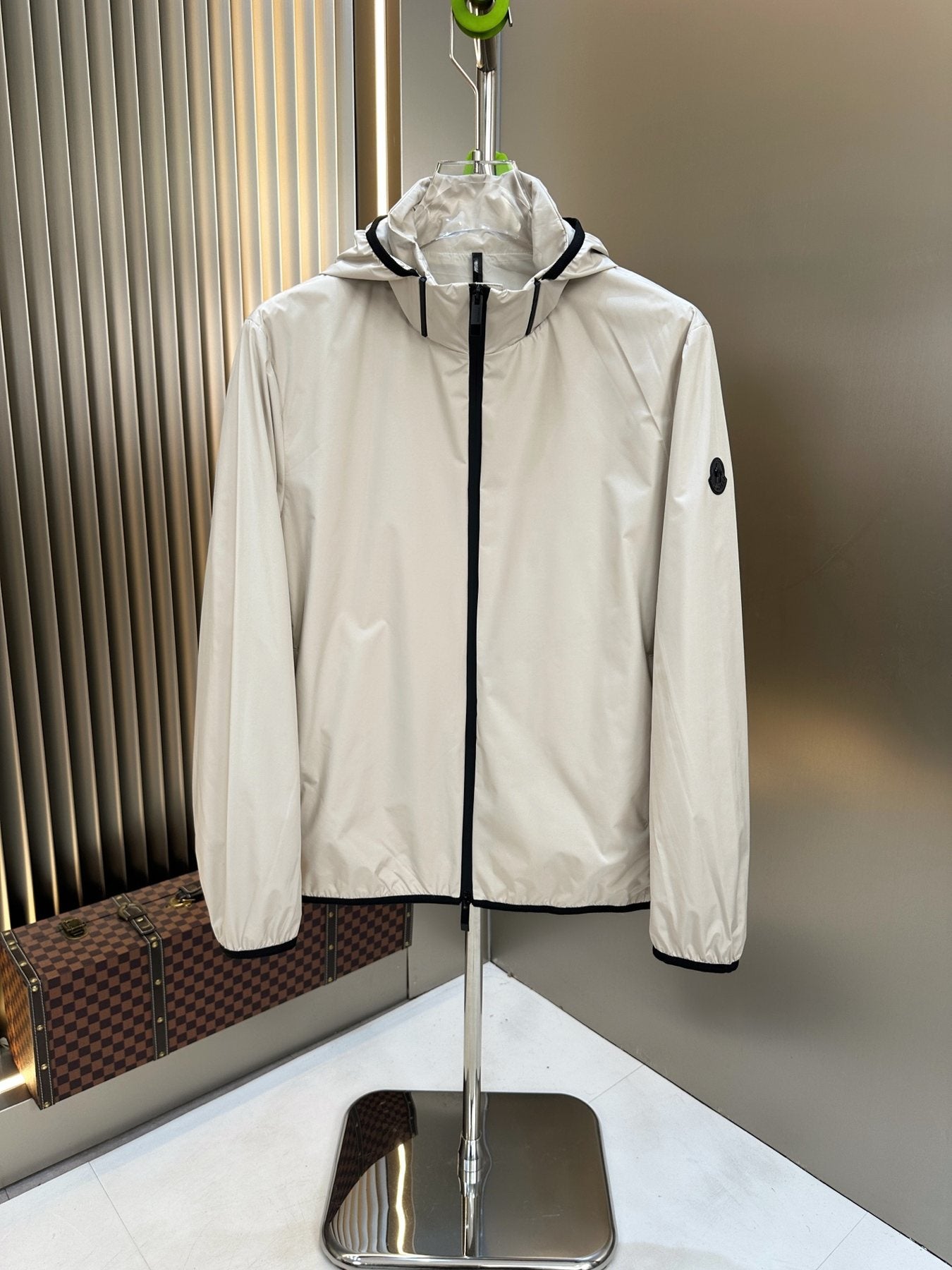 Moncler Hooded Zip-Front Windbreaker — front