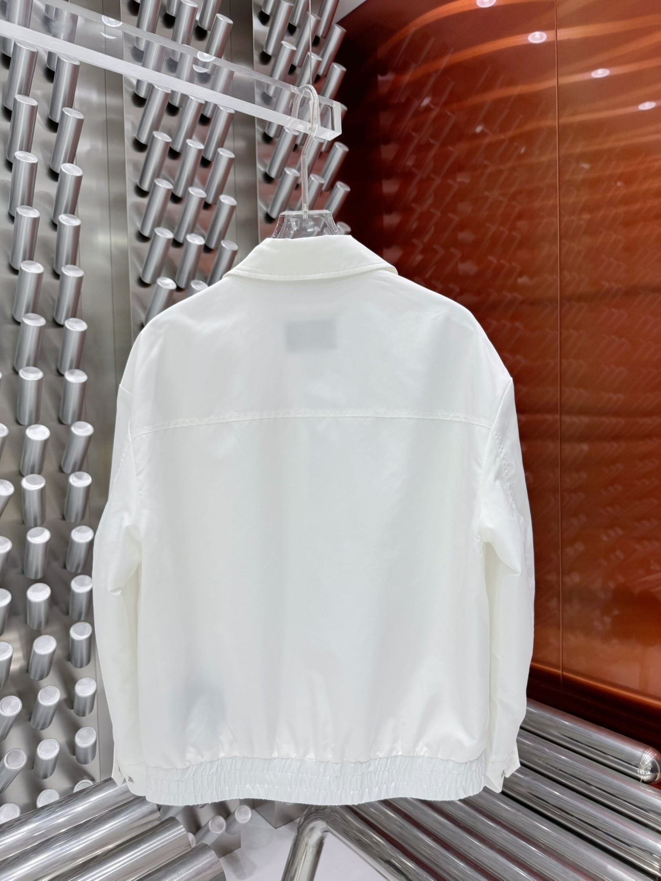 Prada Collared Zip-Front Jacket — back