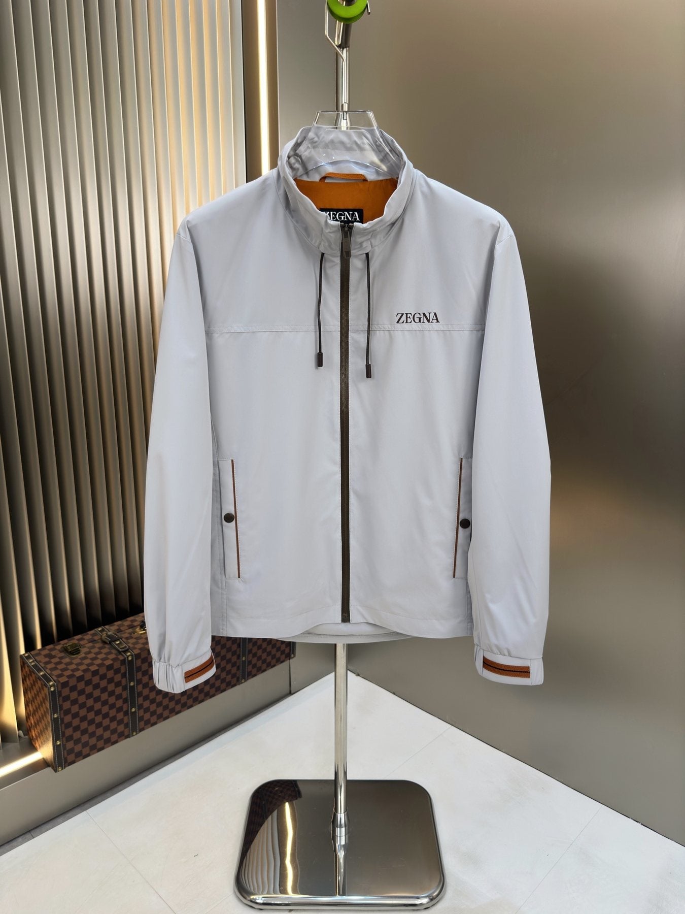 Zegna Stand-Collar Zip Jacket — front