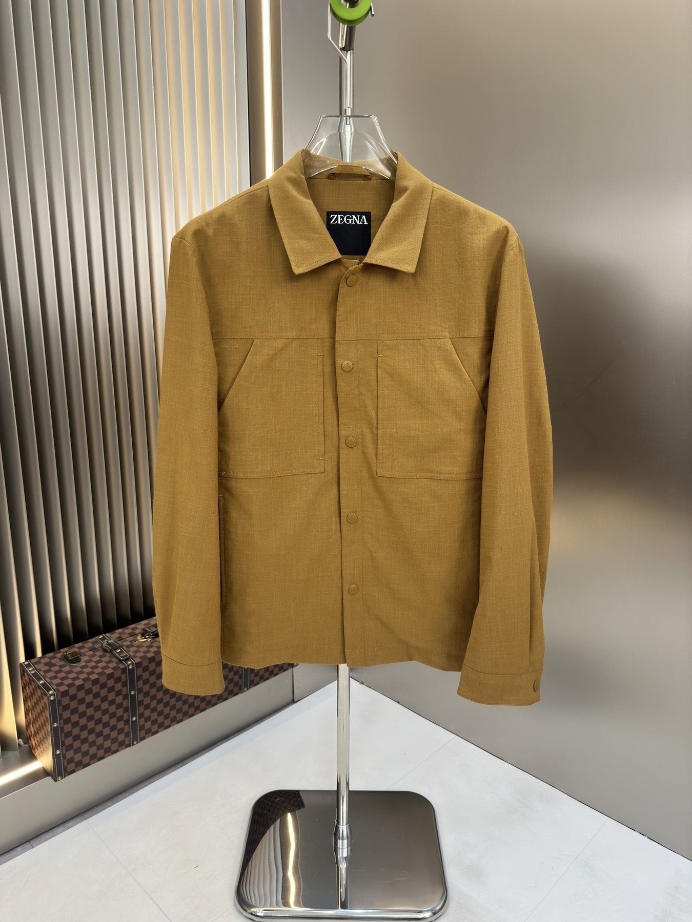 Zegna Lined Button-Front Jacket — front