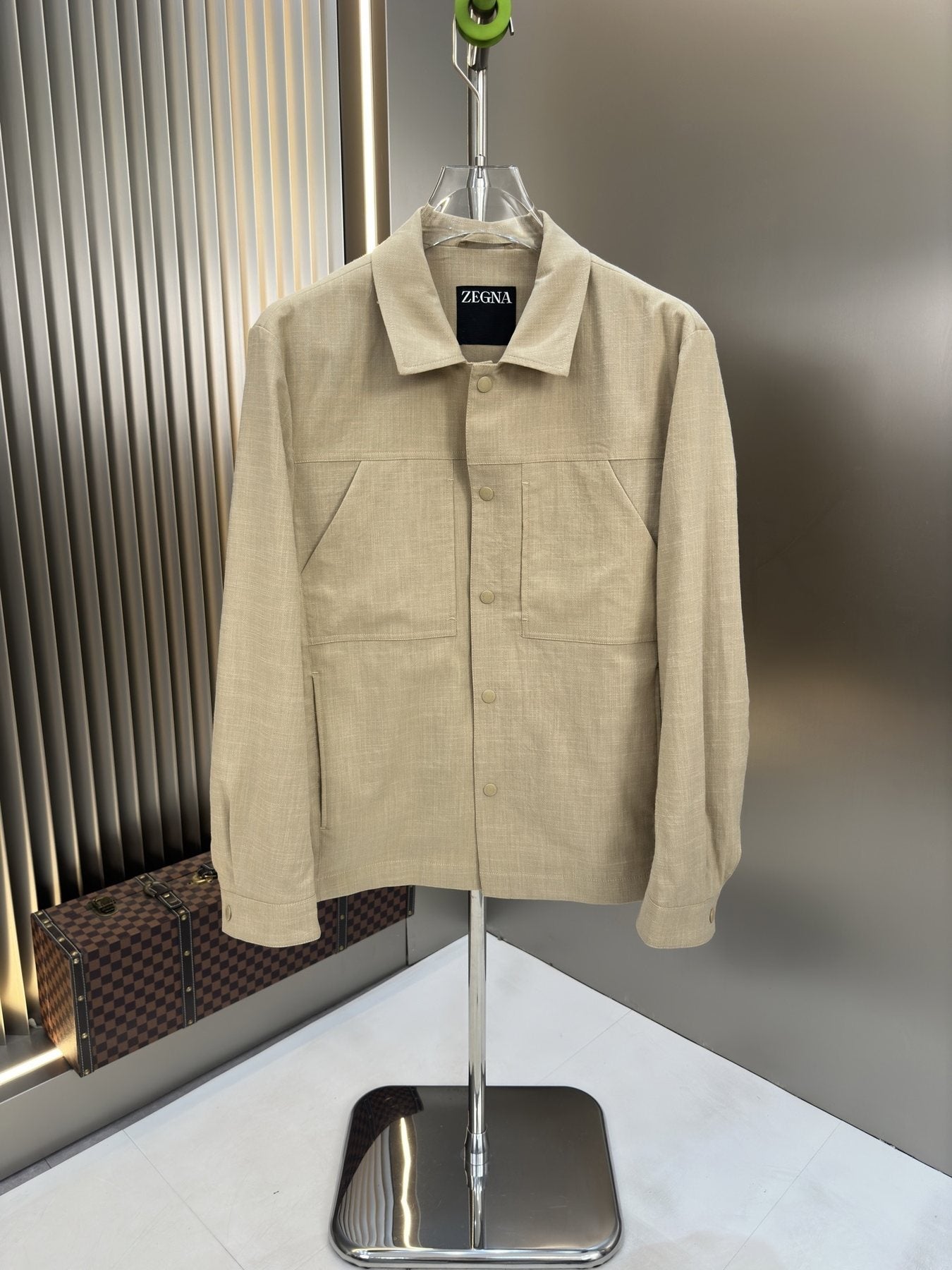 Zegna Lined Button-Front Jacket — front