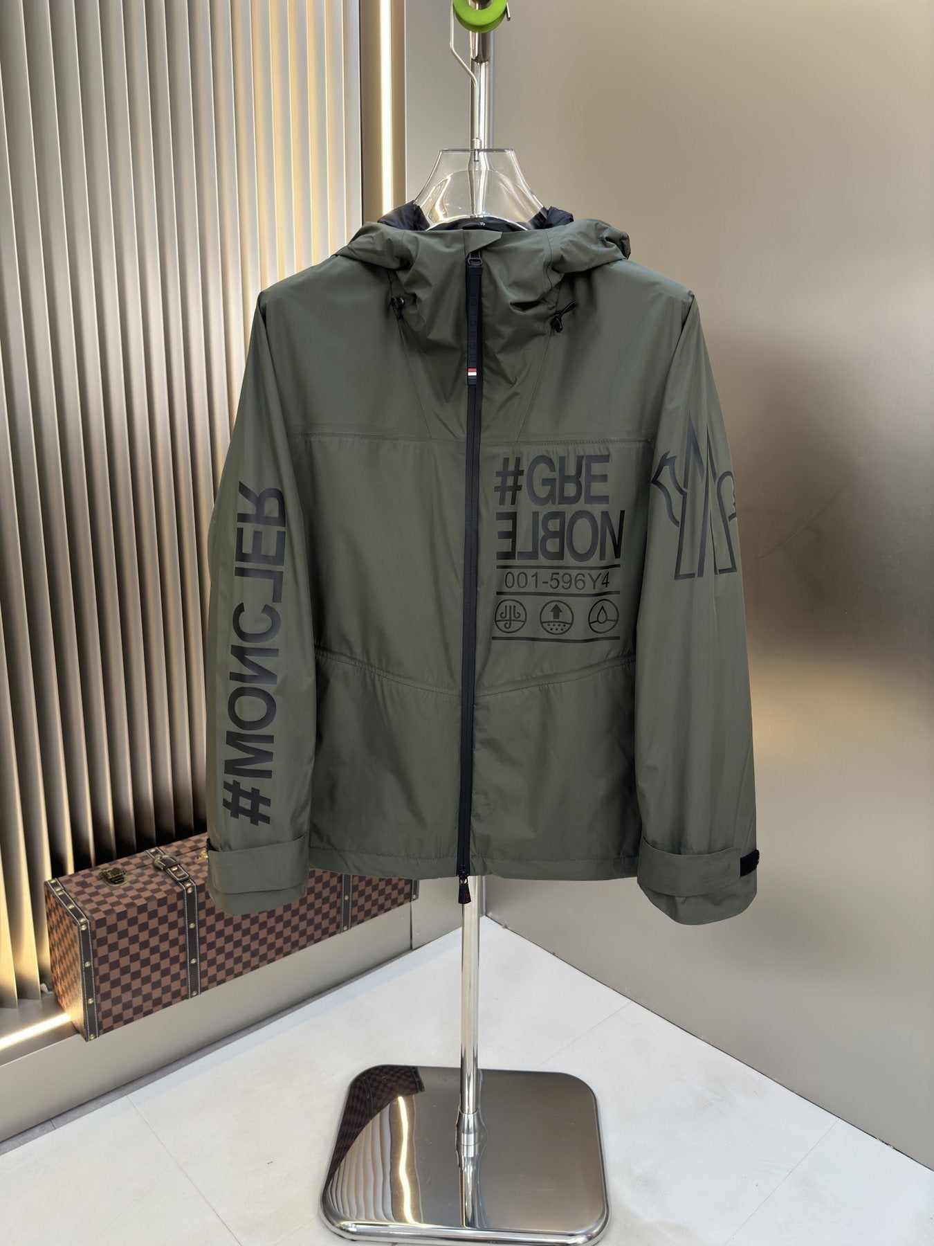 Moncler Hooded Graphic Zip Jacket — front