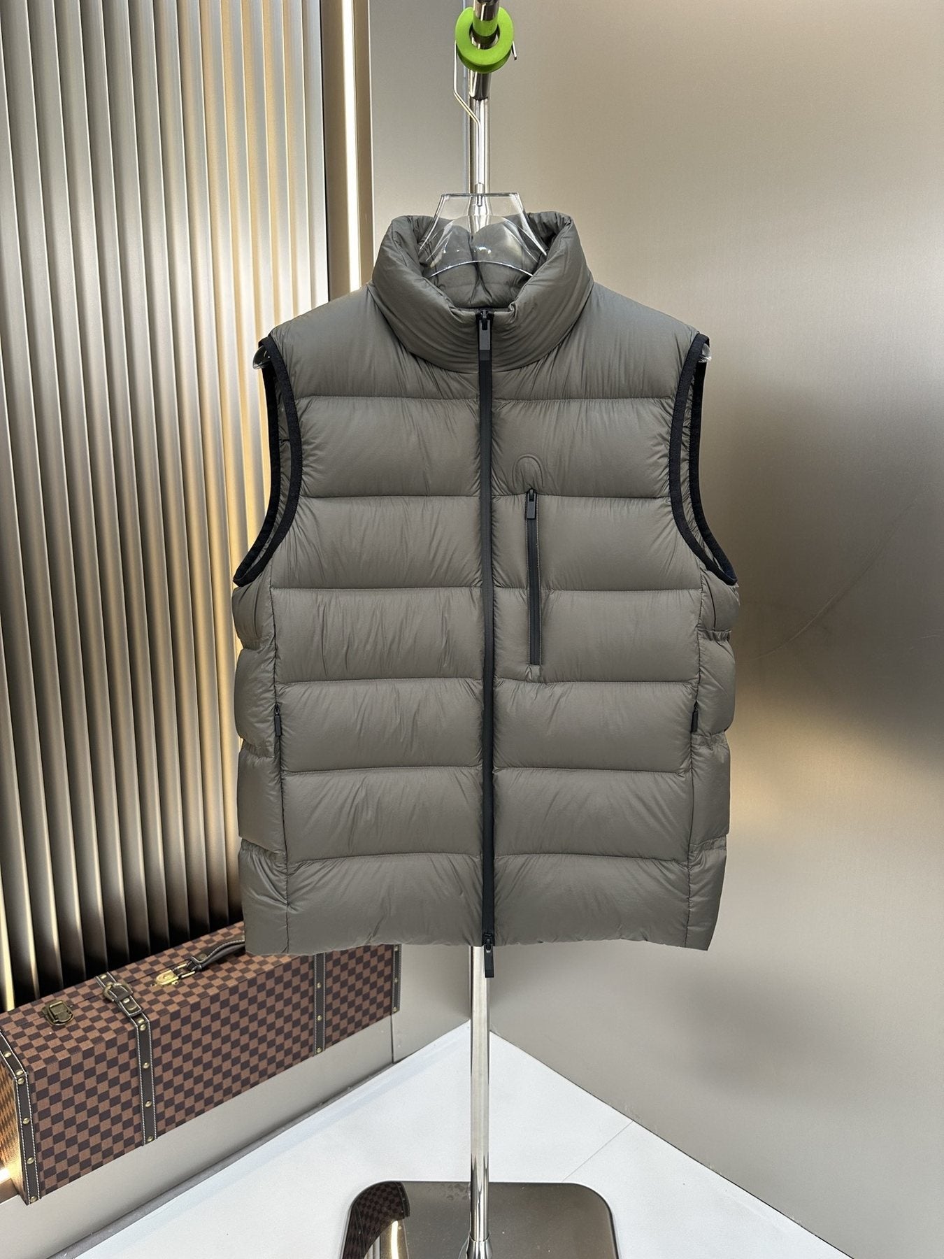 Moncler Quilted Zip-Front Puffer Vest — front