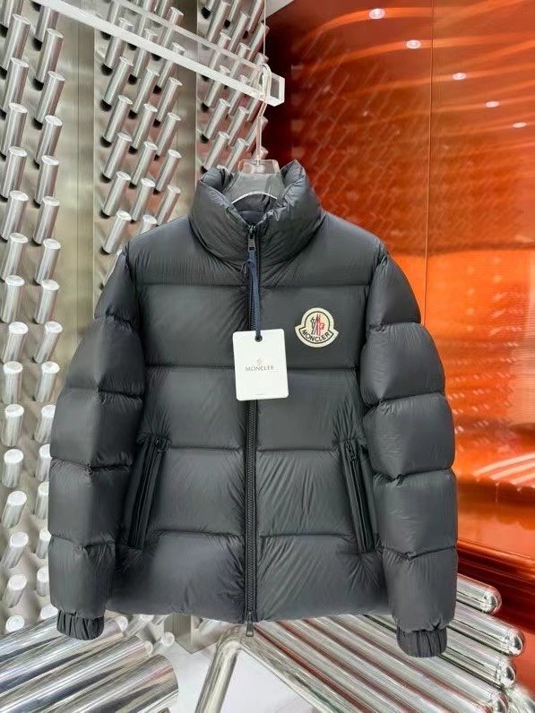 Moncler Quilted High-Collar Puffer Coat — front
