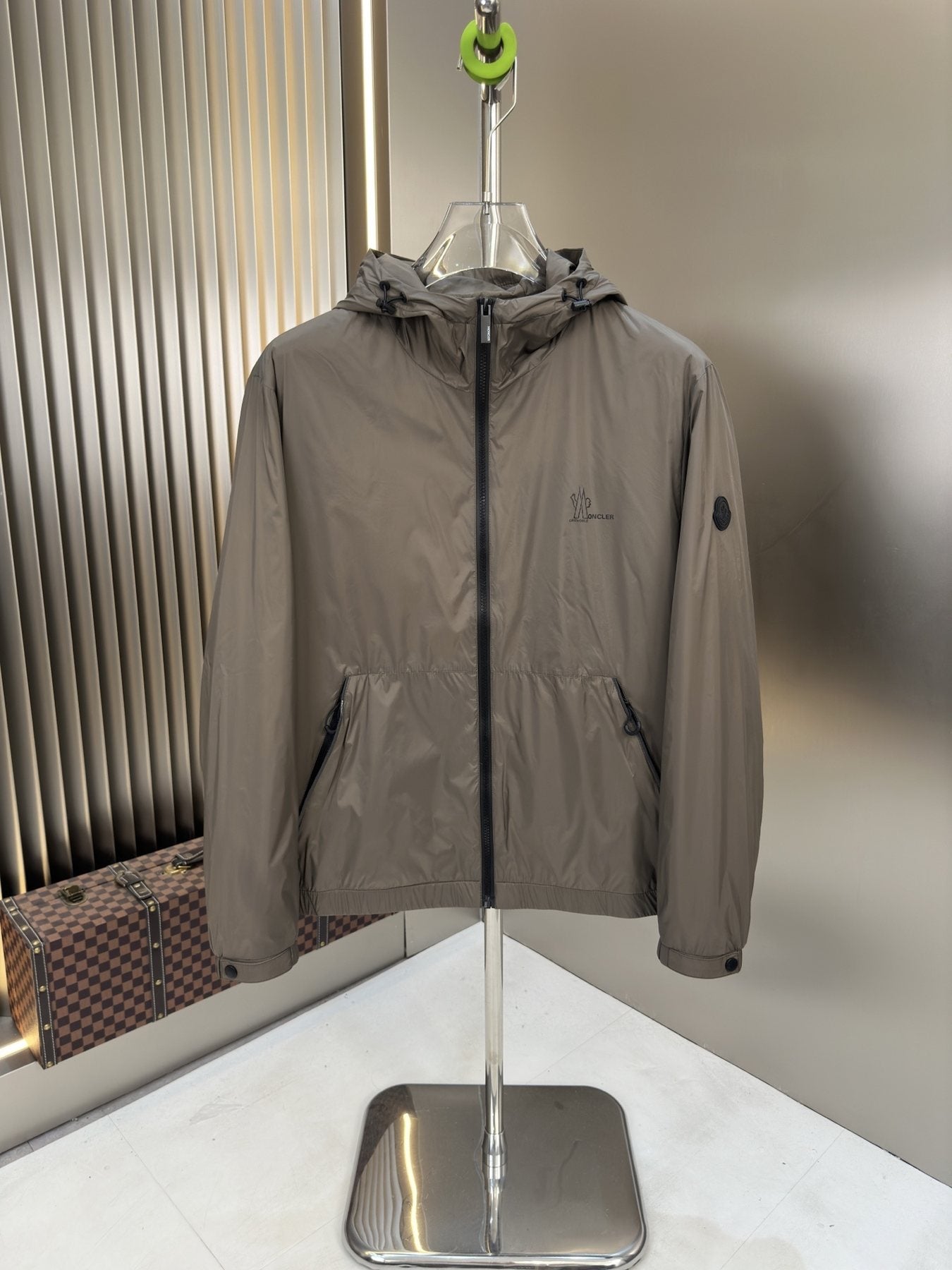 Moncler Hooded Zip-Front Jacket — front