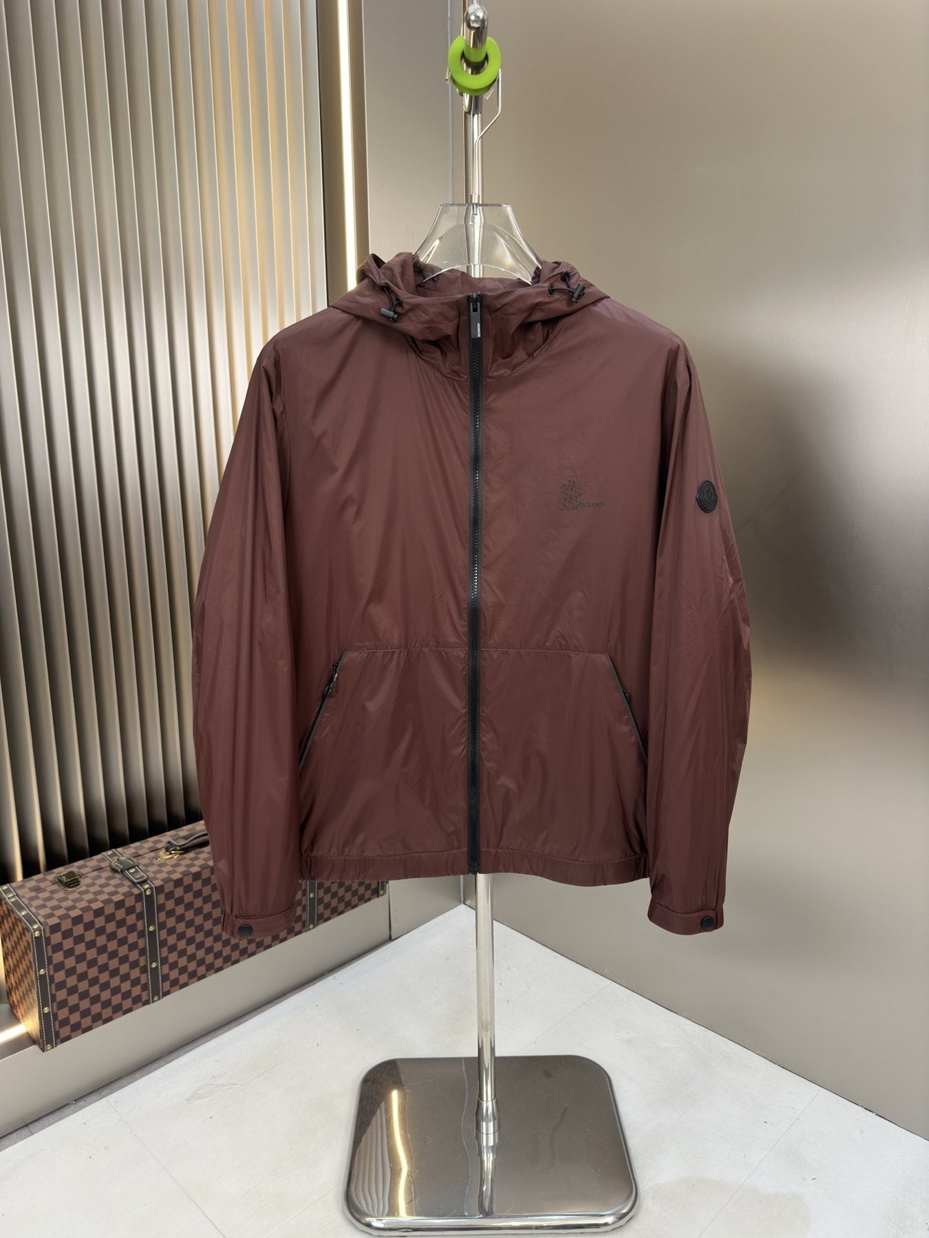 Moncler Hooded Zip-Front Jacket — front