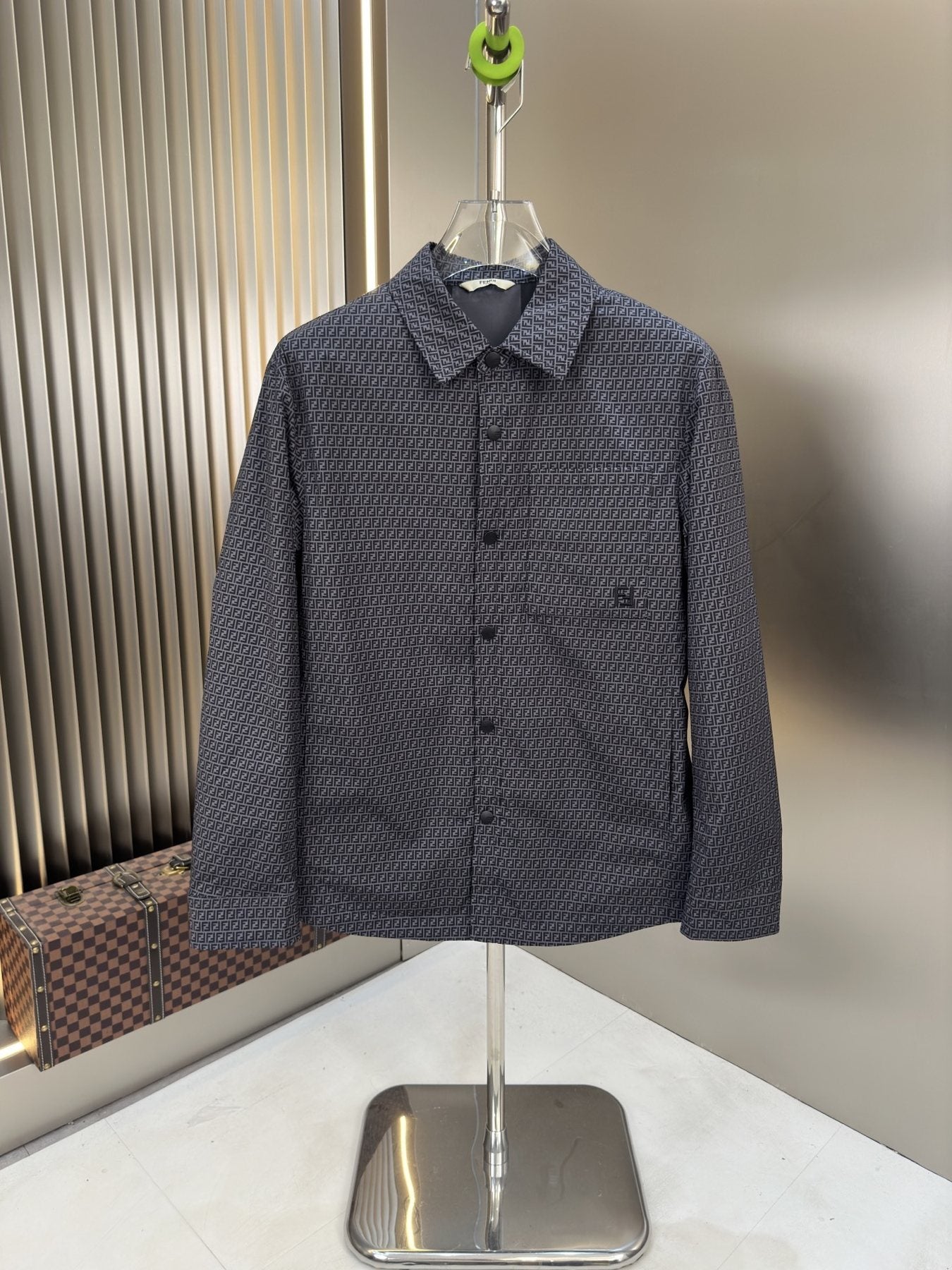 Fendi Geometric Pattern Shirt Jacket — front