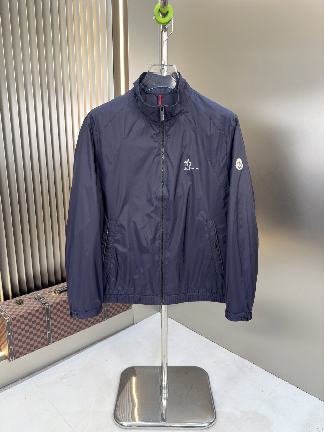 Moncler Lightweight Stand-Collar Zip Jacket — front