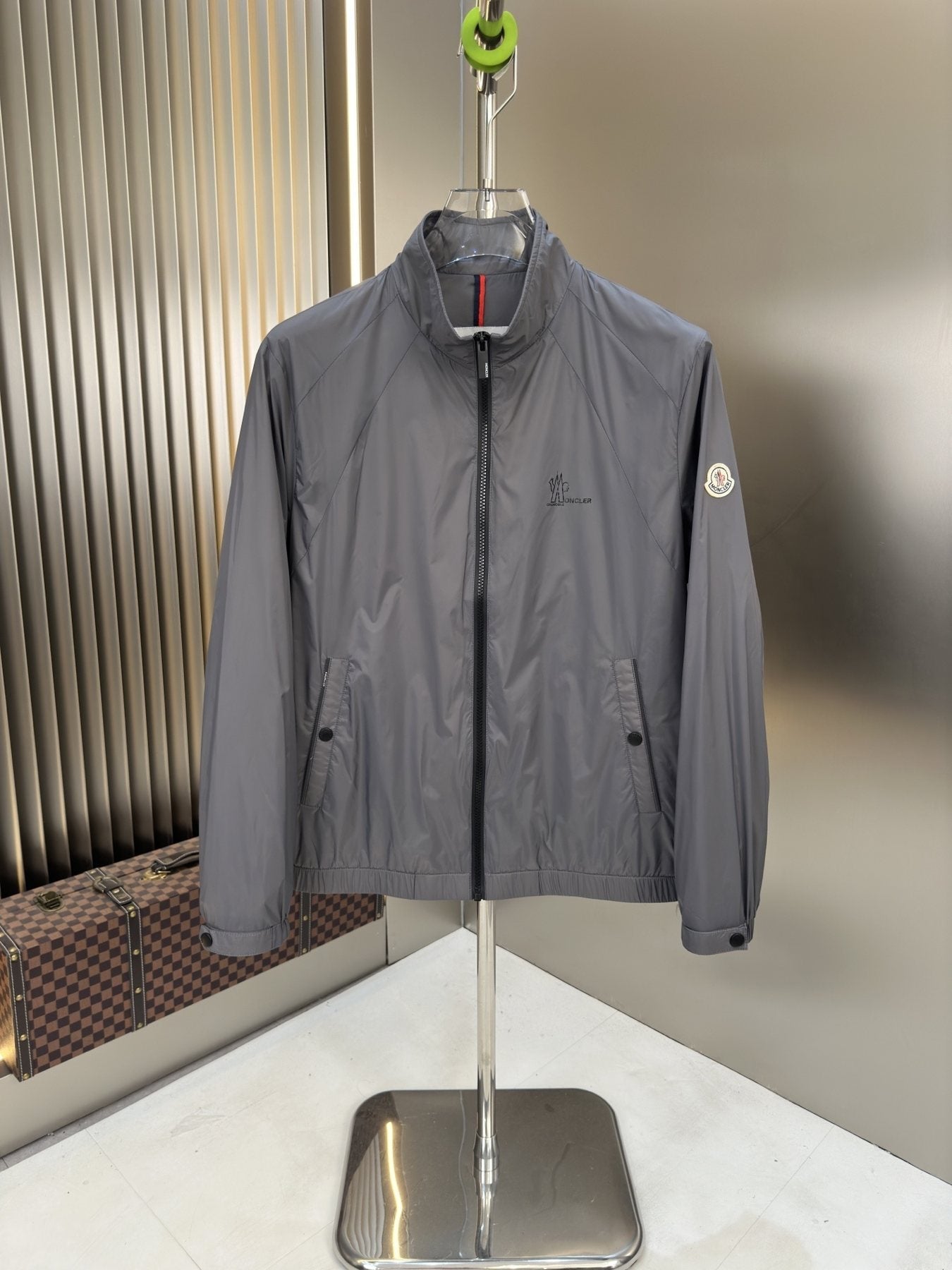 Moncler Lightweight Stand-Collar Zip Jacket — front
